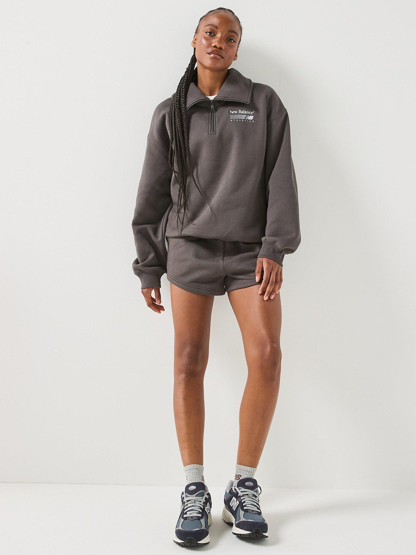 Image 6 of 6 of New Balance Women's Trackside Fleece Shorts - Grey
