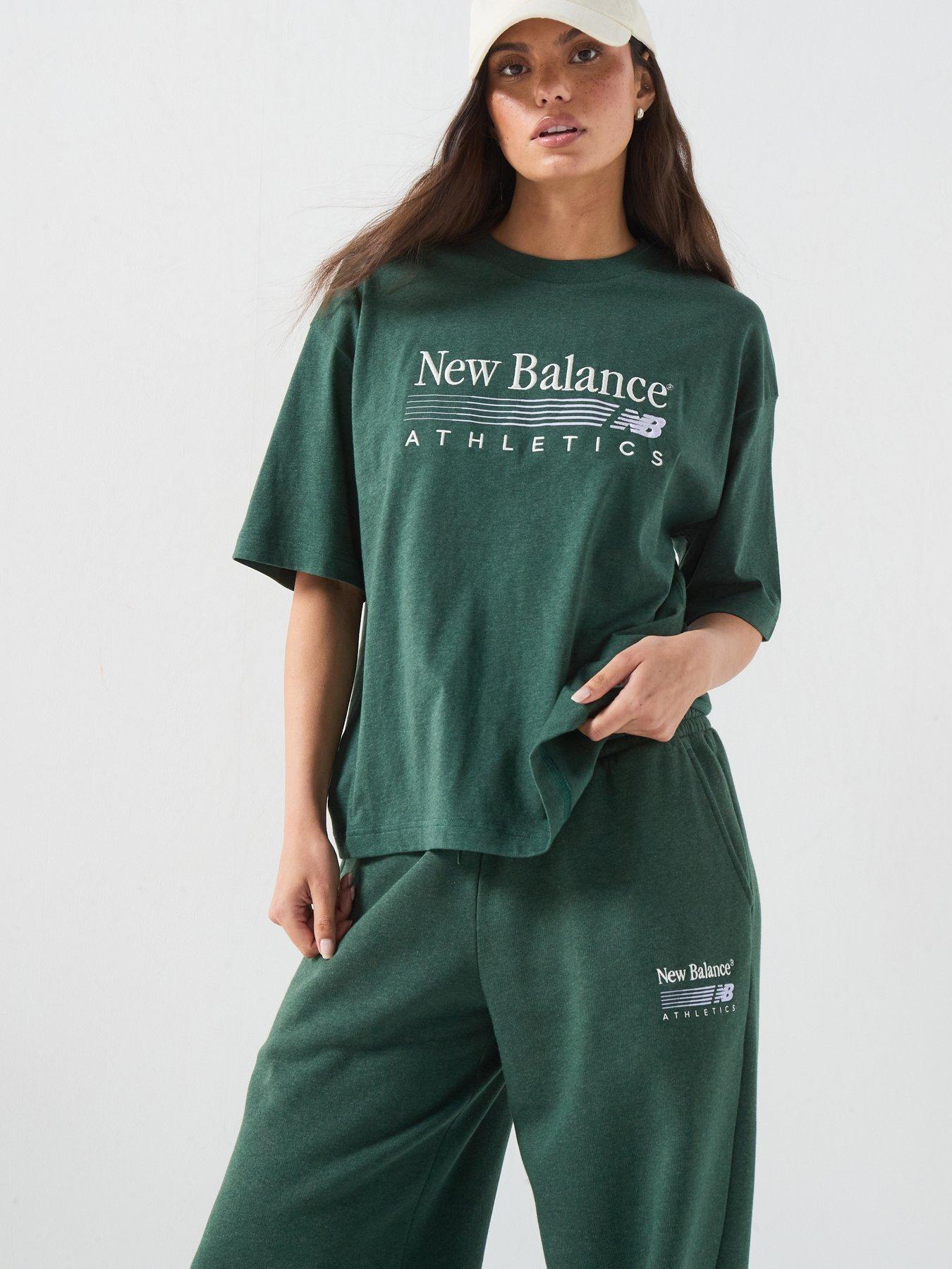 Image 1 of 6 of New Balance Womens Trackside Oversized T-Shirt - Green