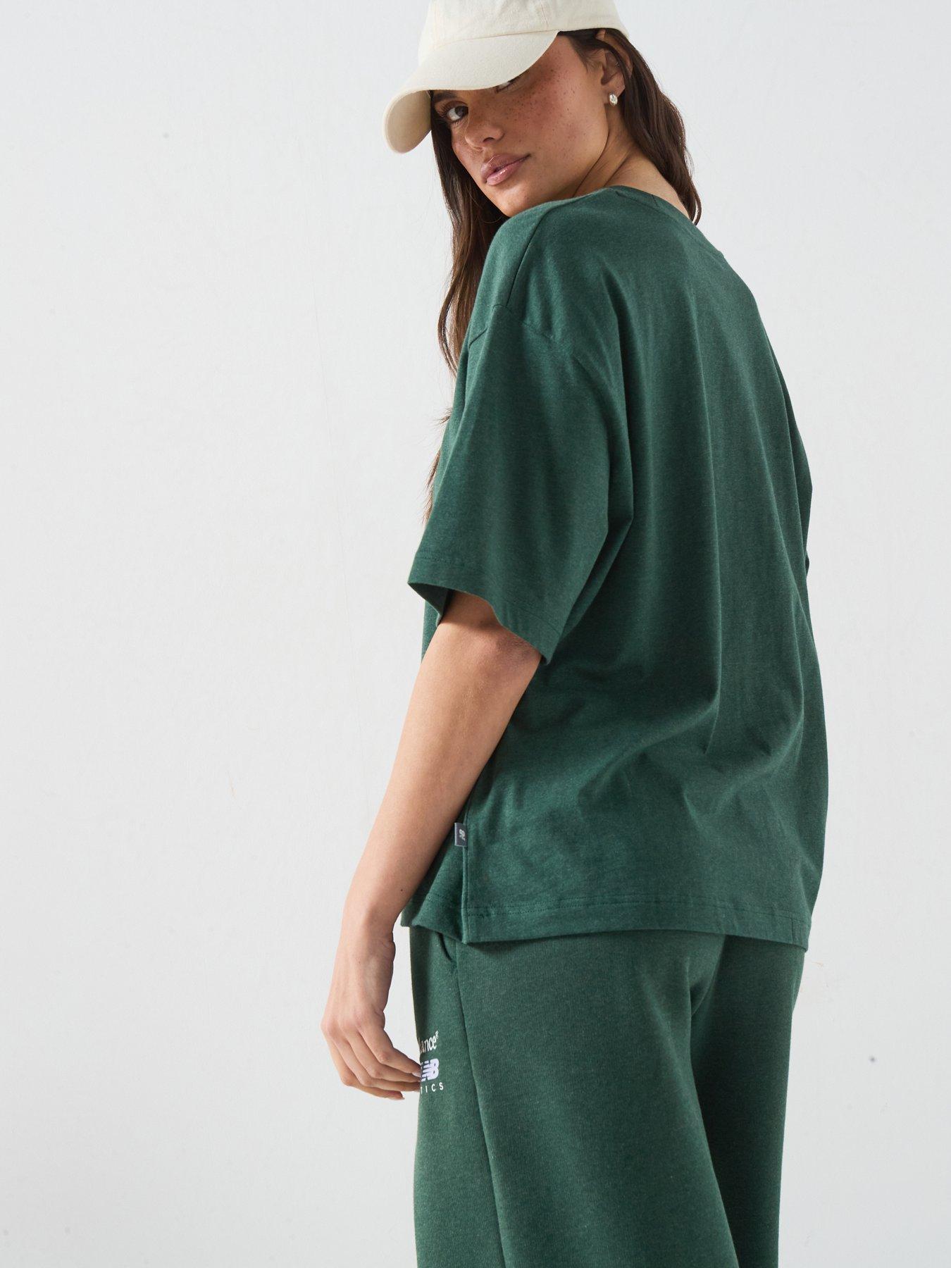 Image 2 of 6 of New Balance Womens Trackside Oversized T-Shirt - Green