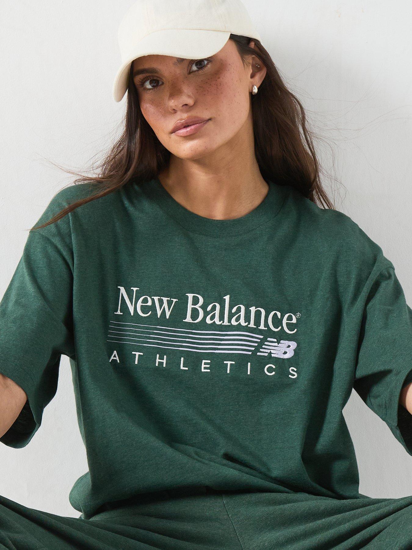 Image 4 of 6 of New Balance Womens Trackside Oversized T-Shirt - Green