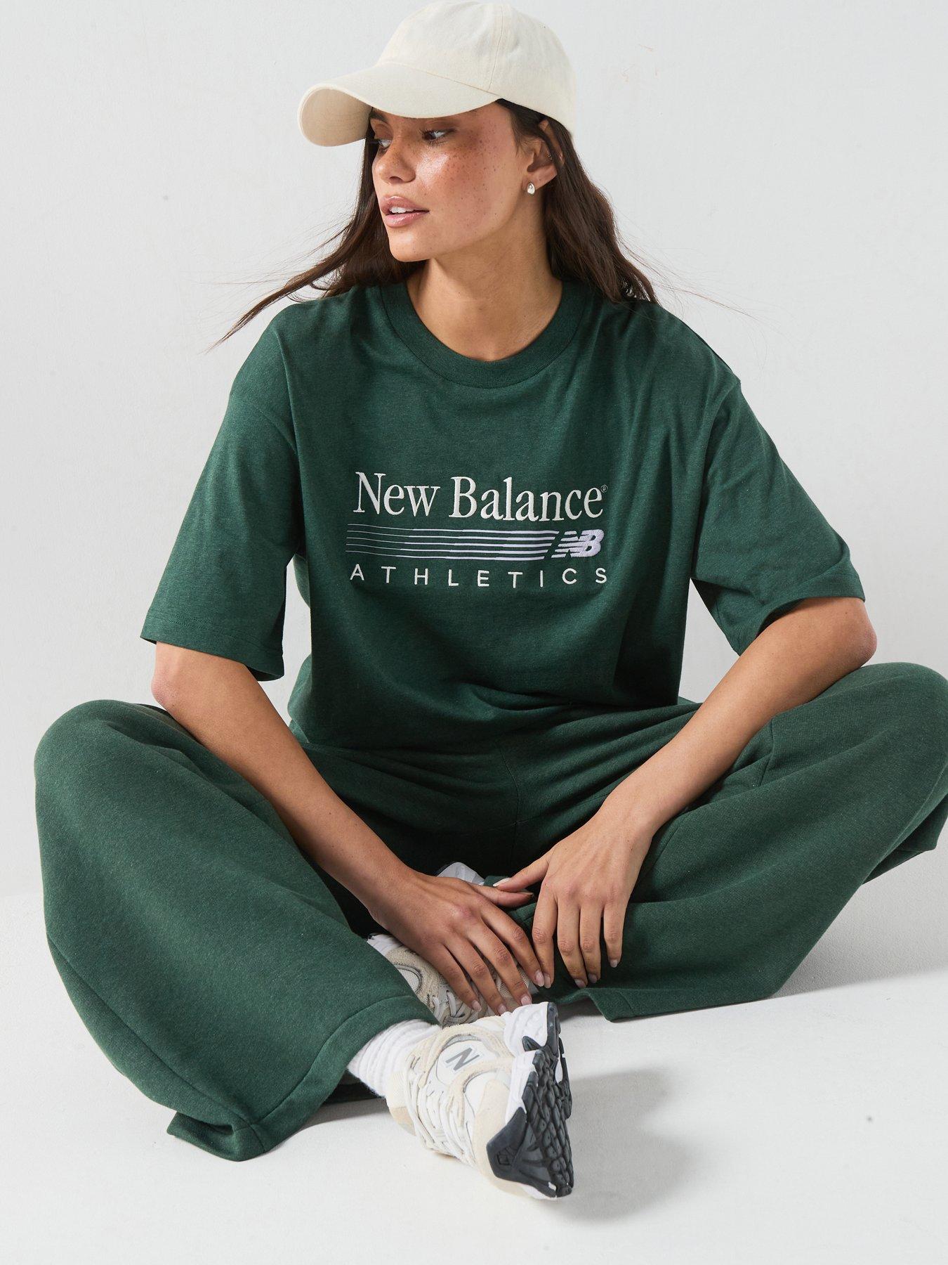 Image 5 of 6 of New Balance Womens Trackside Oversized T-Shirt - Green