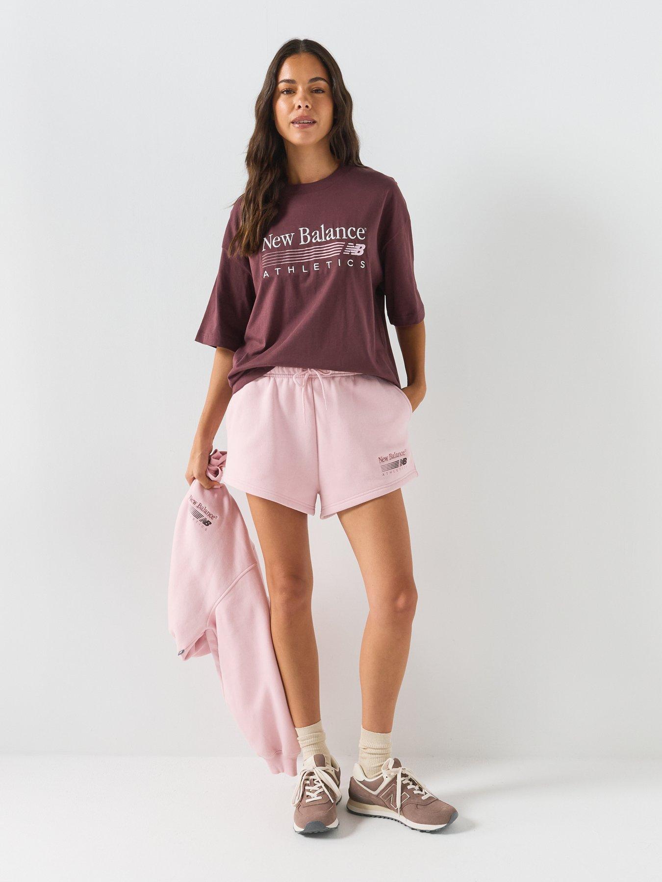 Image 3 of 5 of New Balance Womens Trackside Oversized T-Shirt - Burgundy