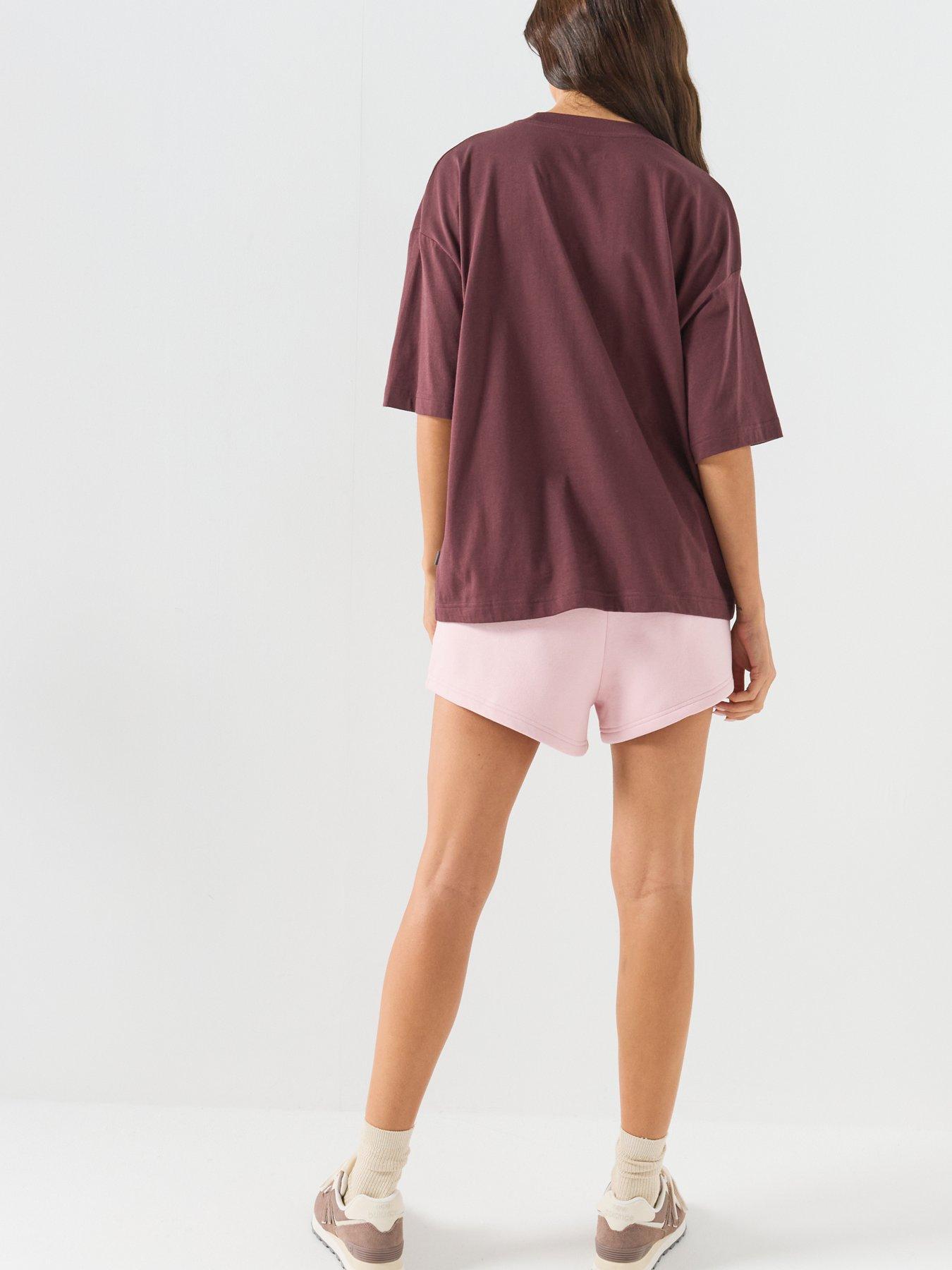 Image 5 of 5 of New Balance Womens Trackside Oversized T-Shirt - Burgundy