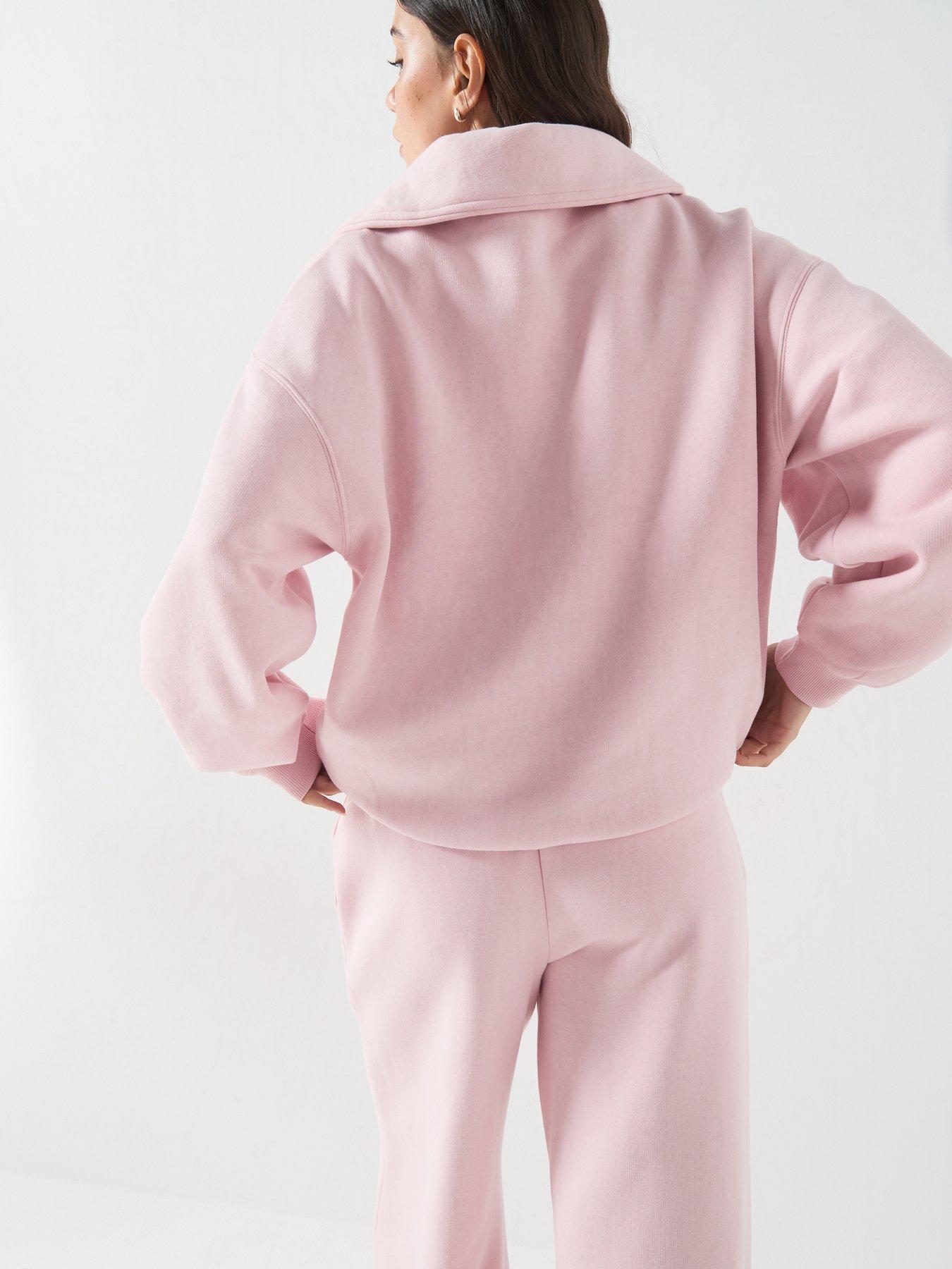 Image 2 of 6 of New Balance Womens Trackside Fleece Half Zip - Pink