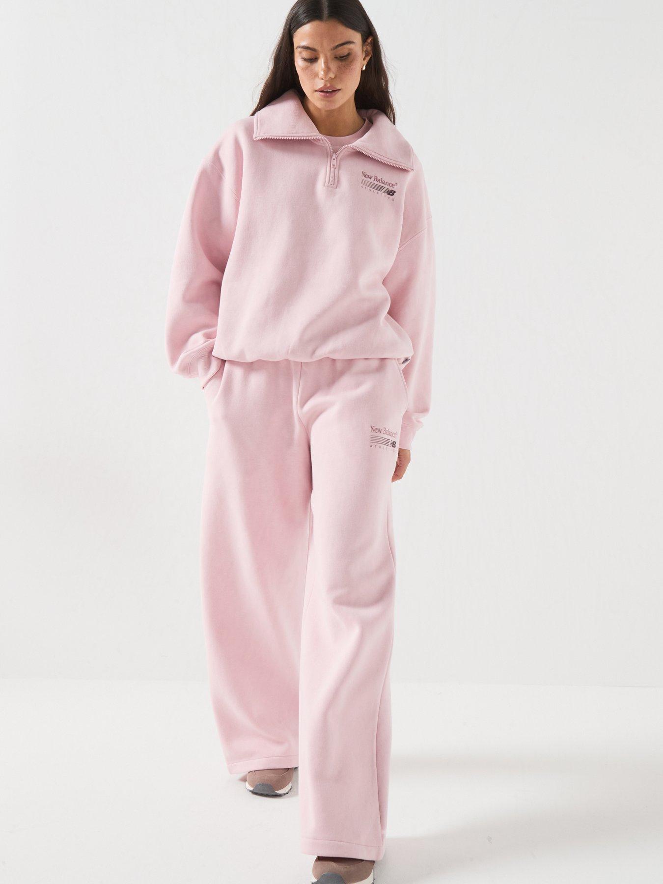 Image 3 of 6 of New Balance Womens Trackside Fleece Half Zip - Pink