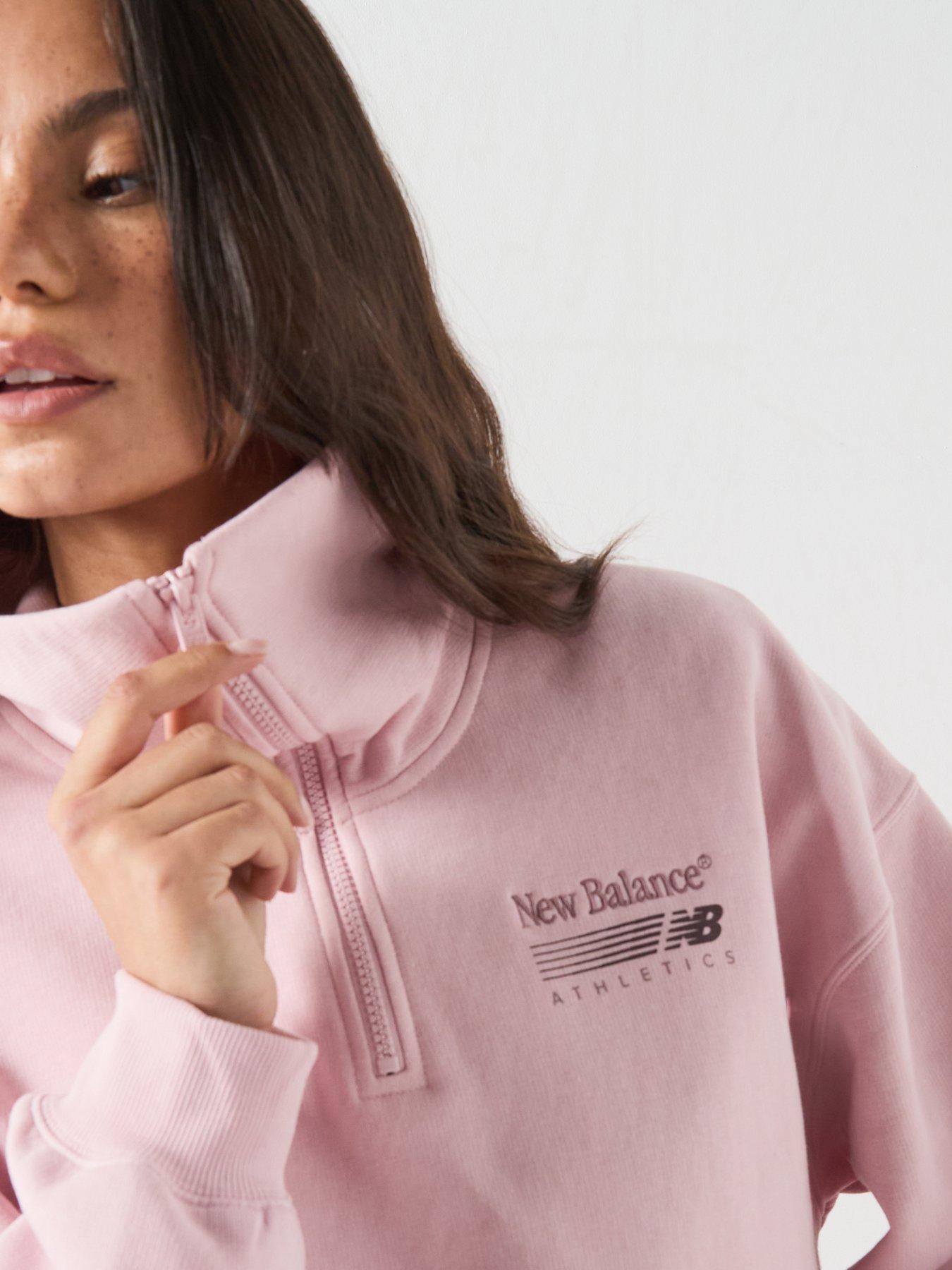 Image 6 of 6 of New Balance Womens Trackside Fleece Half Zip - Pink