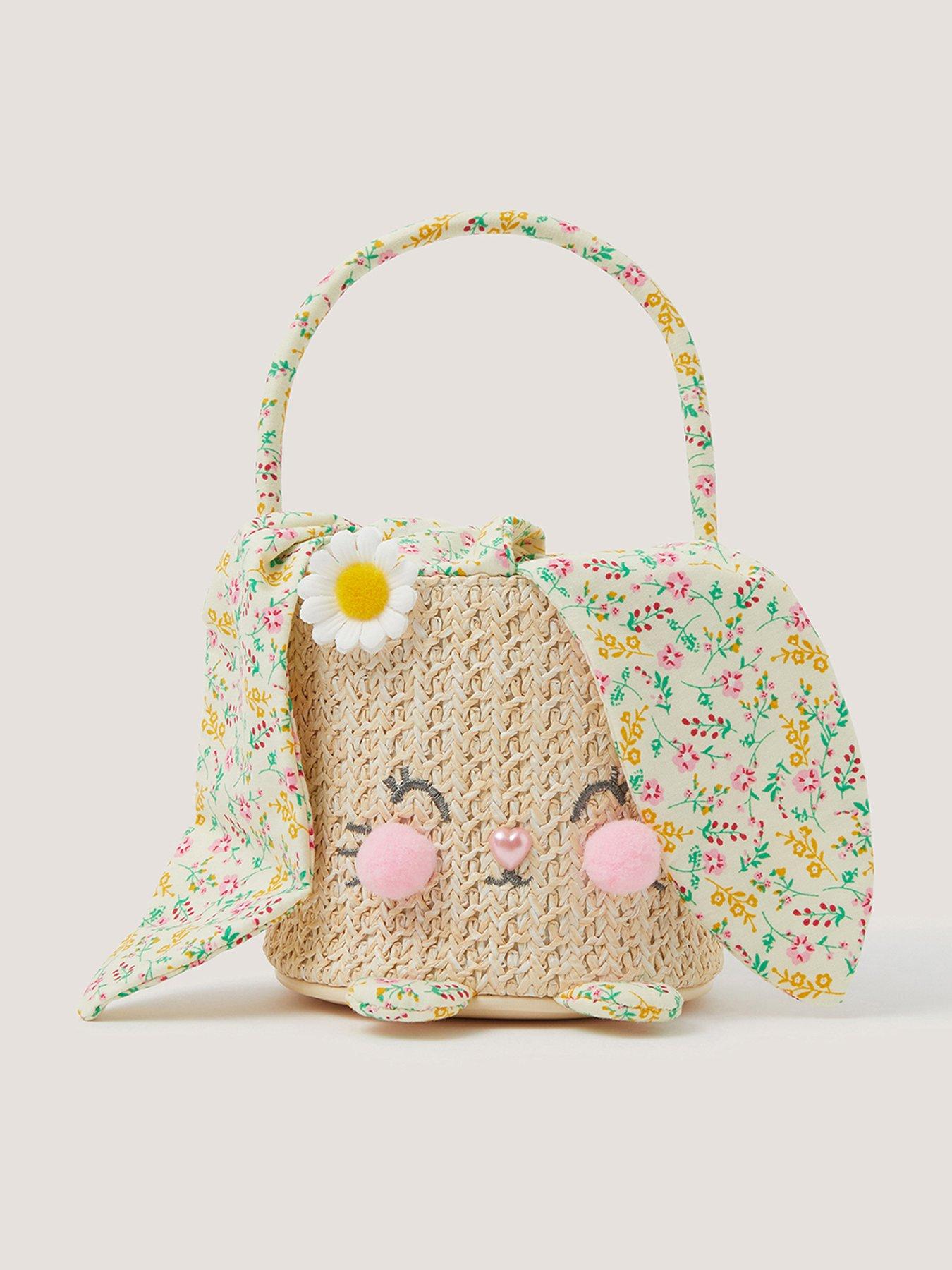 Image 1 of 4 of Monsoon Girls Flopsy Bunny Ears Basket - Multi