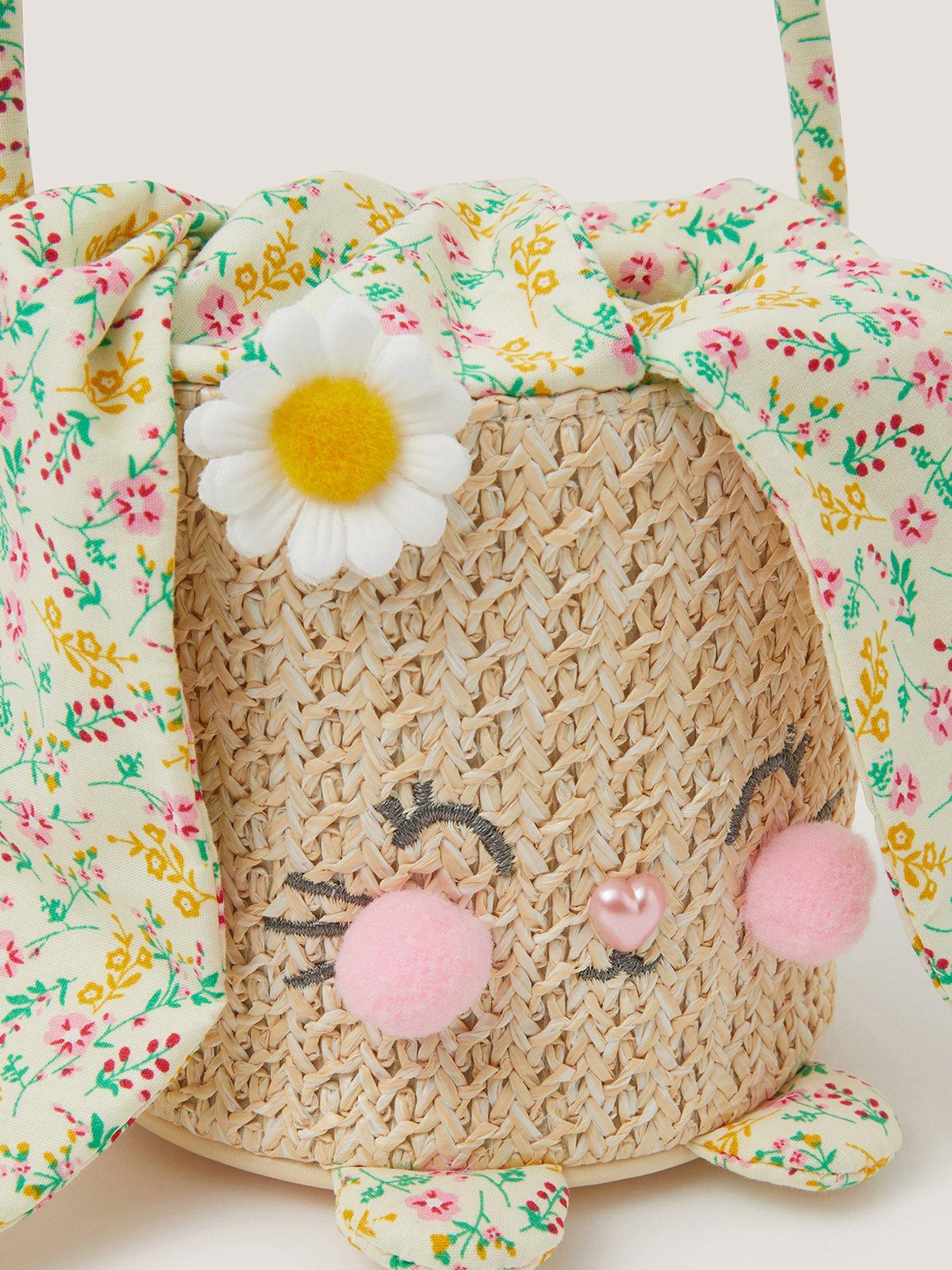 Image 3 of 4 of Monsoon Girls Flopsy Bunny Ears Basket - Multi