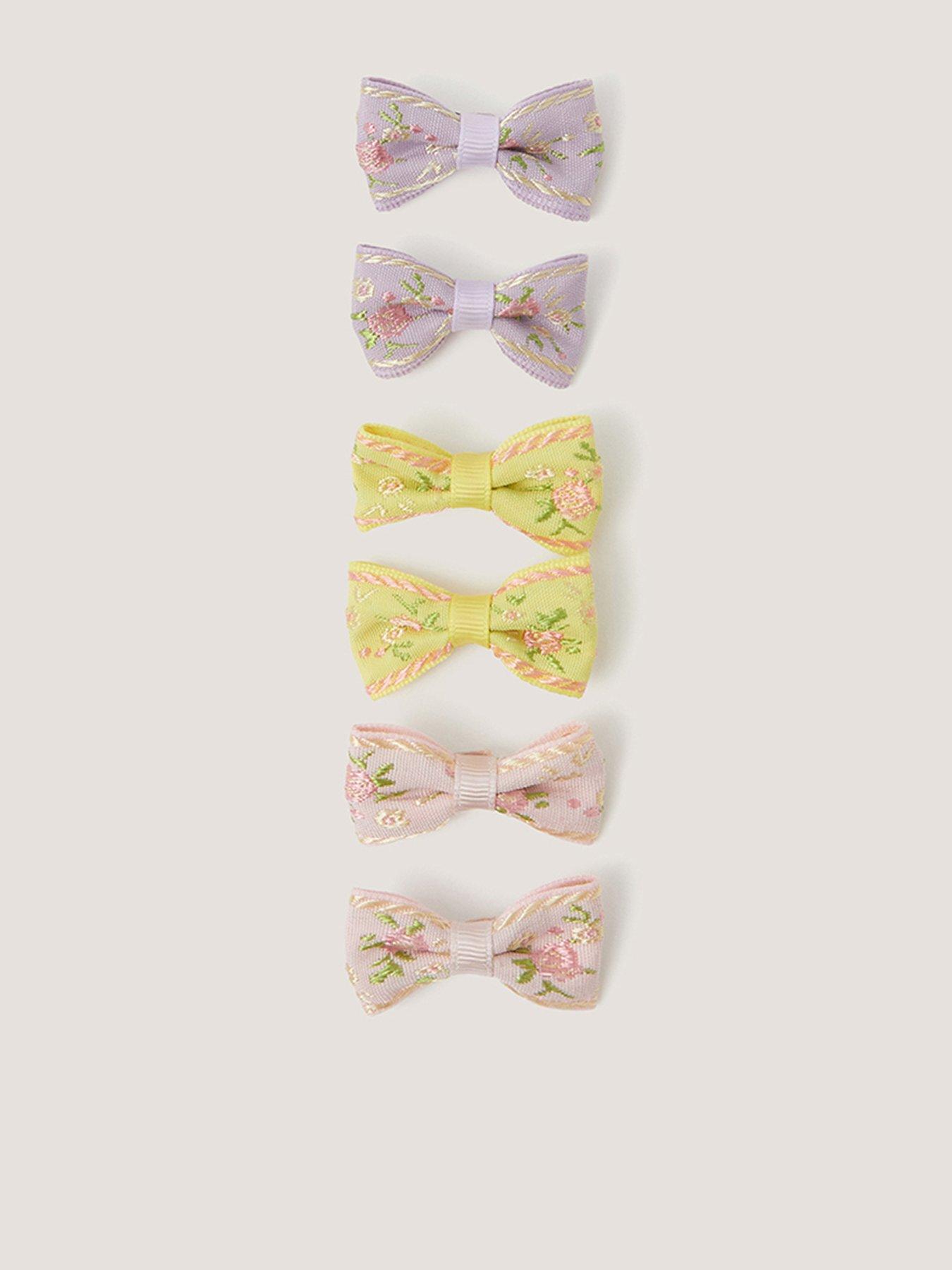 Monsoon Girls 6 Pack Bridesmaid Bow Clips - Multi