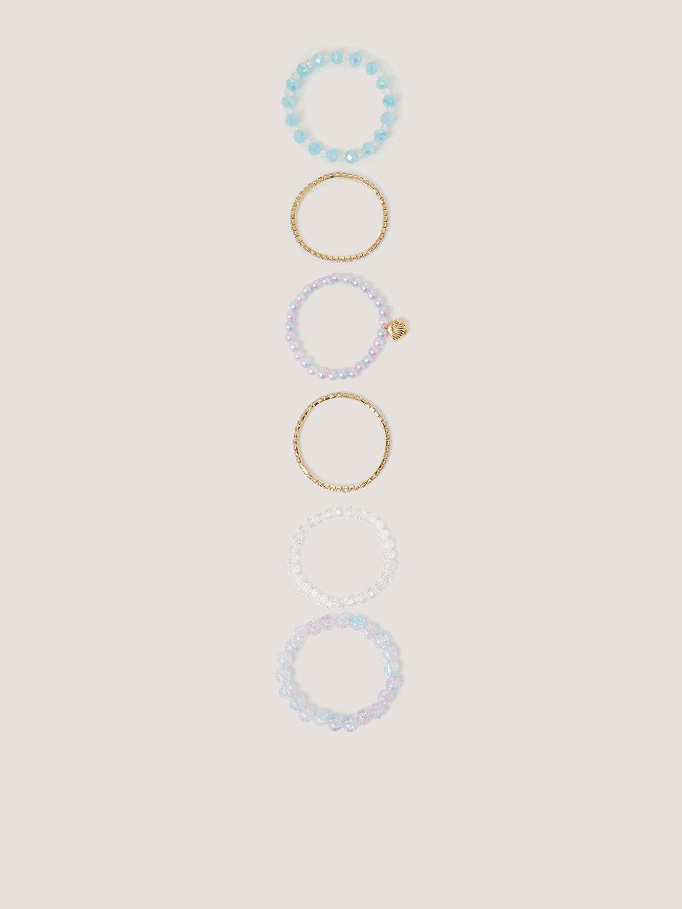 Image 1 of 4 of Monsoon Girls 6 Pack Mermaid Bracelets - Multi