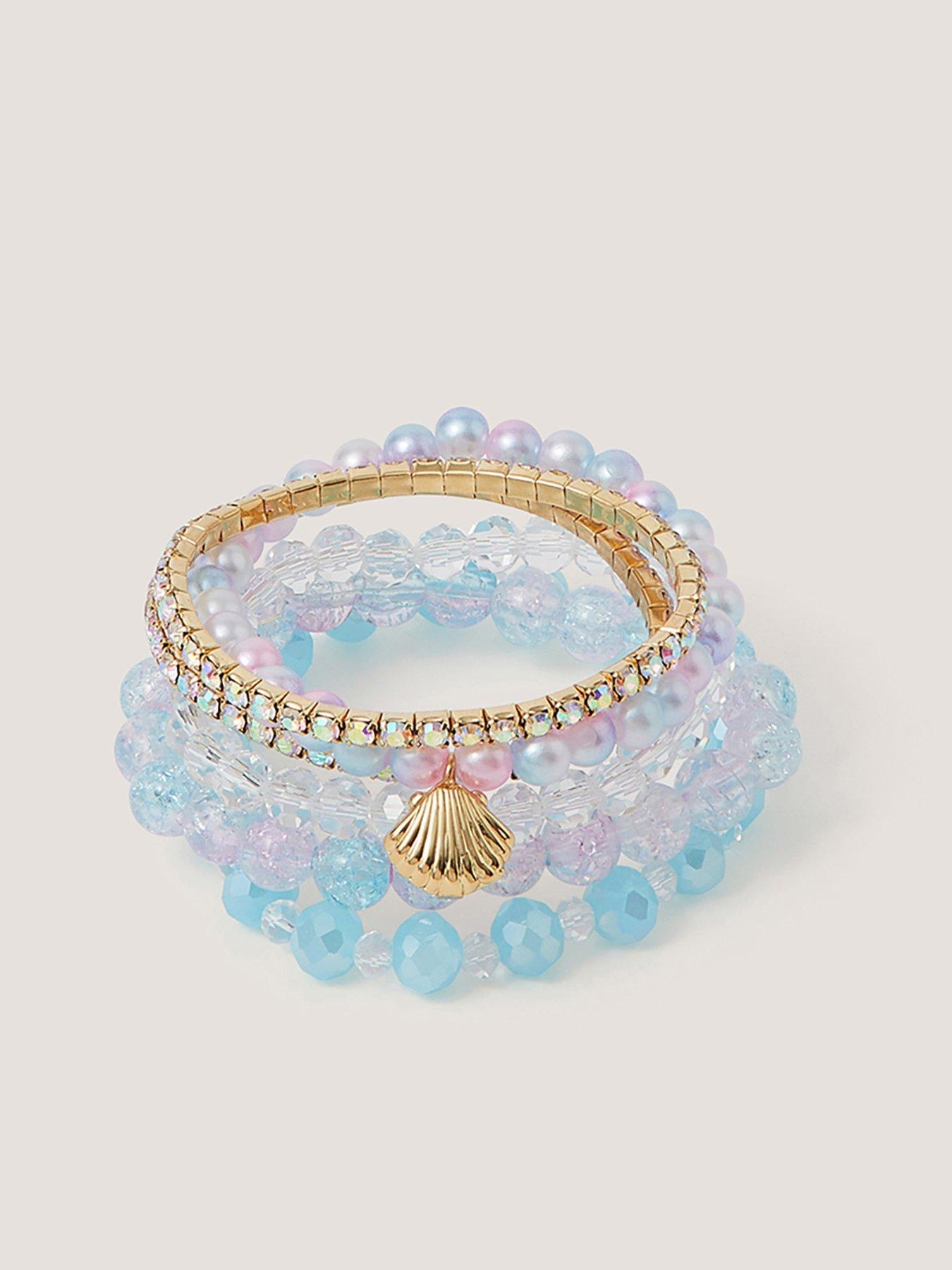 Image 3 of 4 of Monsoon Girls 6 Pack Mermaid Bracelets - Multi