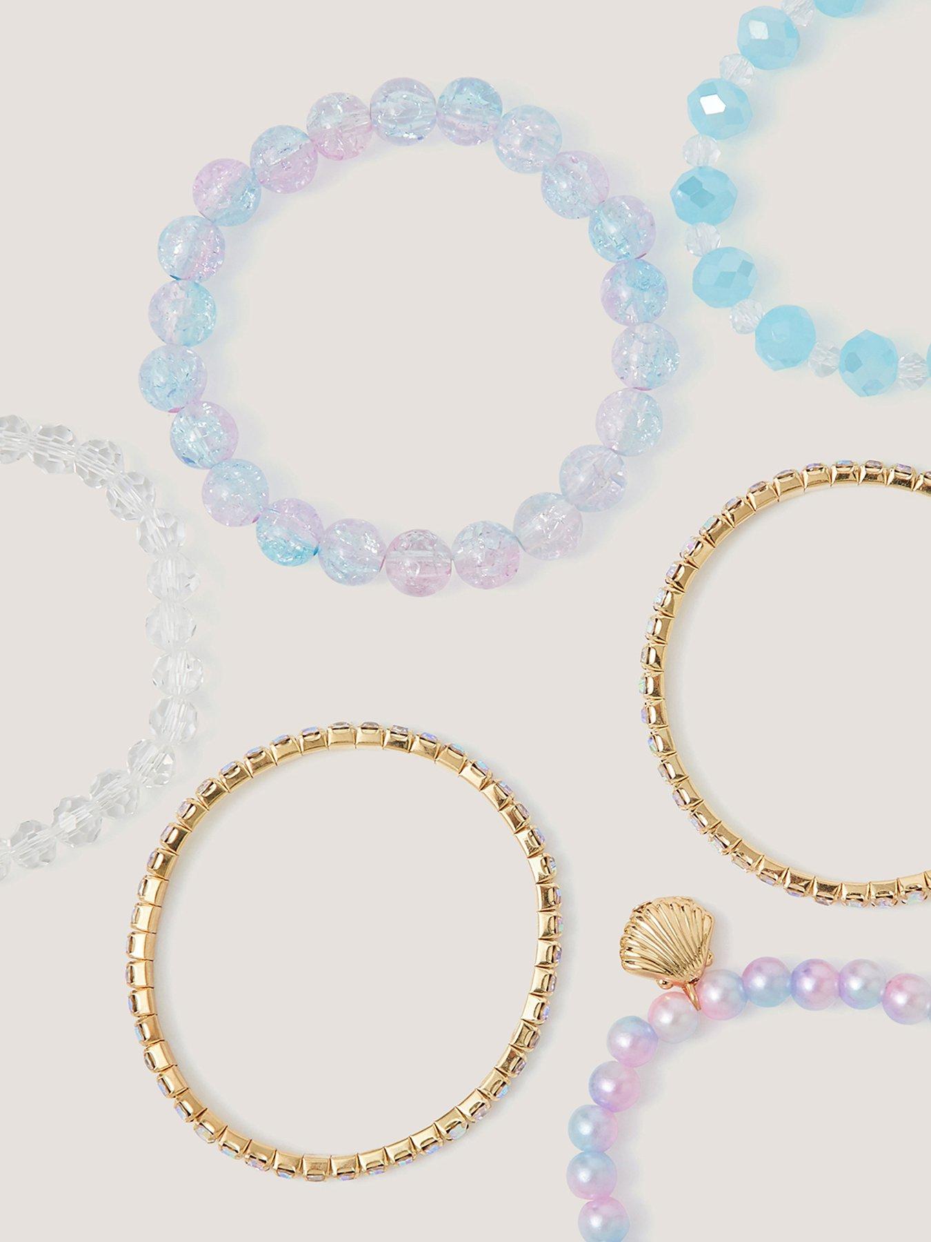 Image 4 of 4 of Monsoon Girls 6 Pack Mermaid Bracelets - Multi