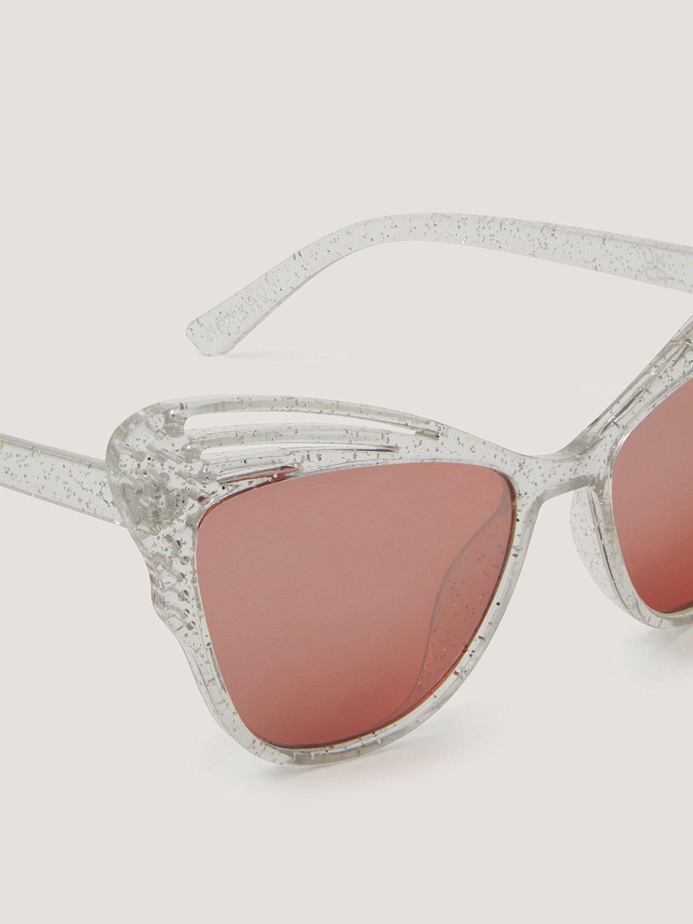 Image 2 of 2 of Monsoon Girls Butterfly Sparkle Sunglasses - Silver