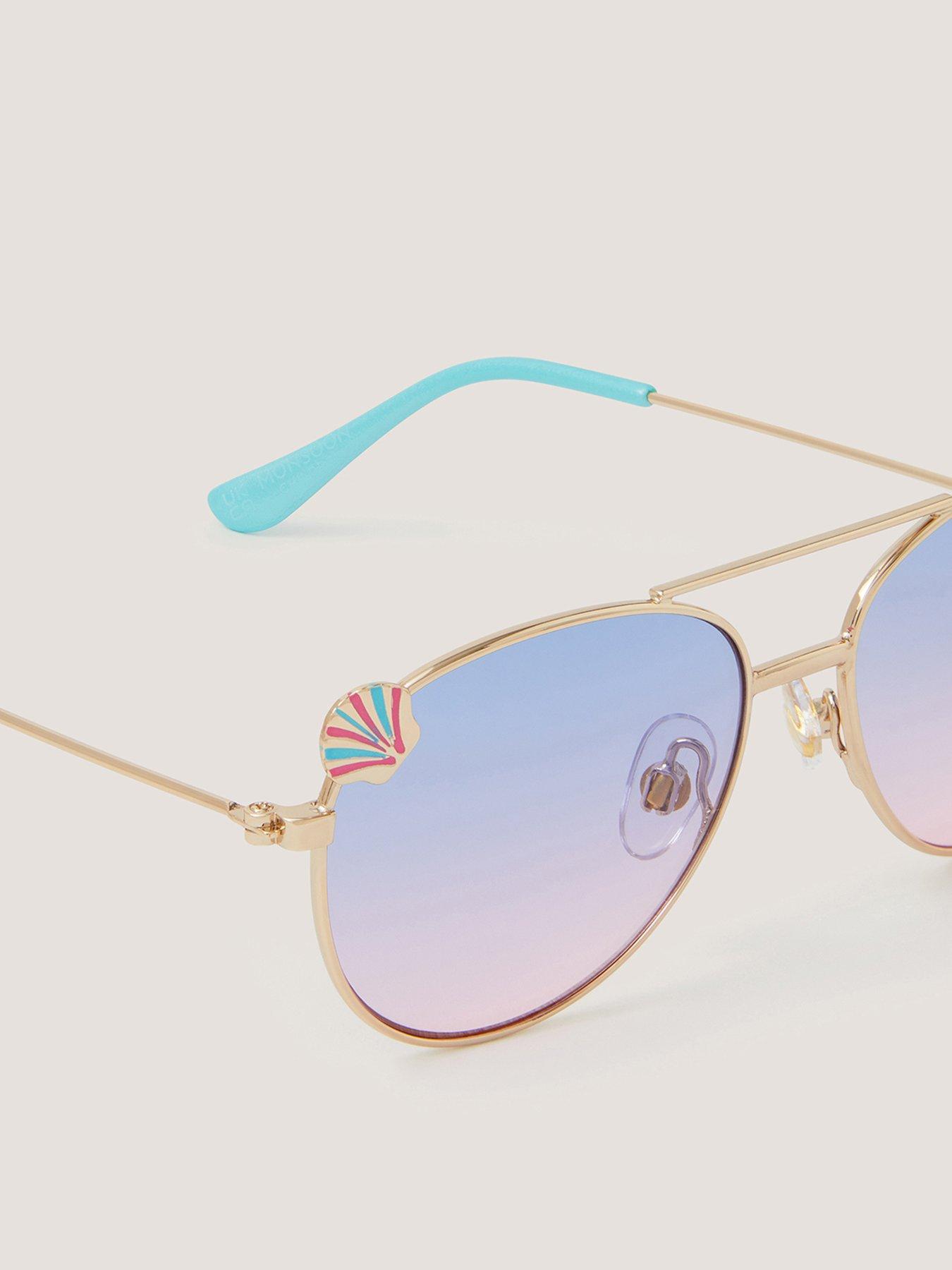 Image 2 of 2 of Monsoon Girls Mermaid Aviator Sunglasses - Blue