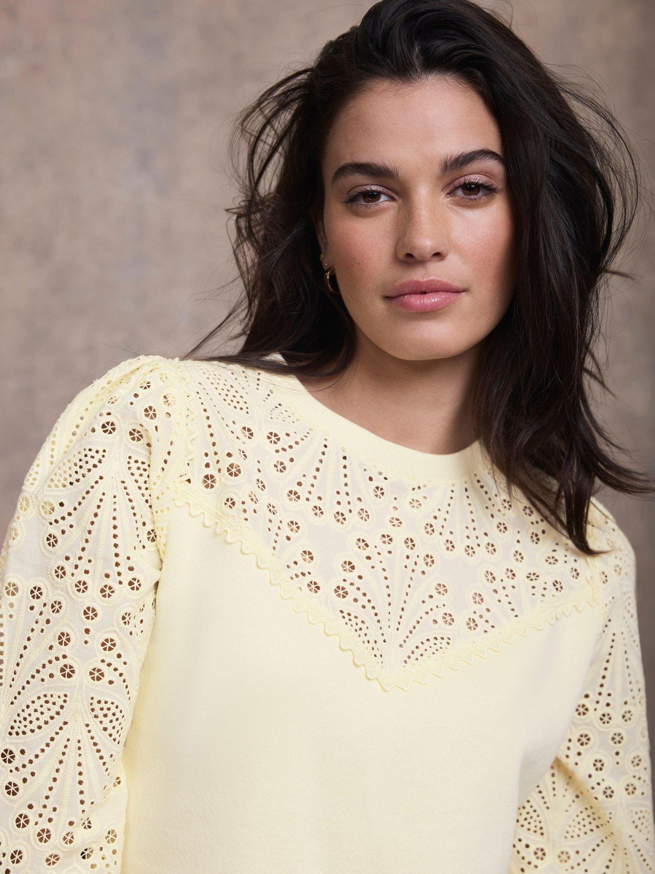 mint-velvet-broderie-mix-sweatshirt-yellowoutfit