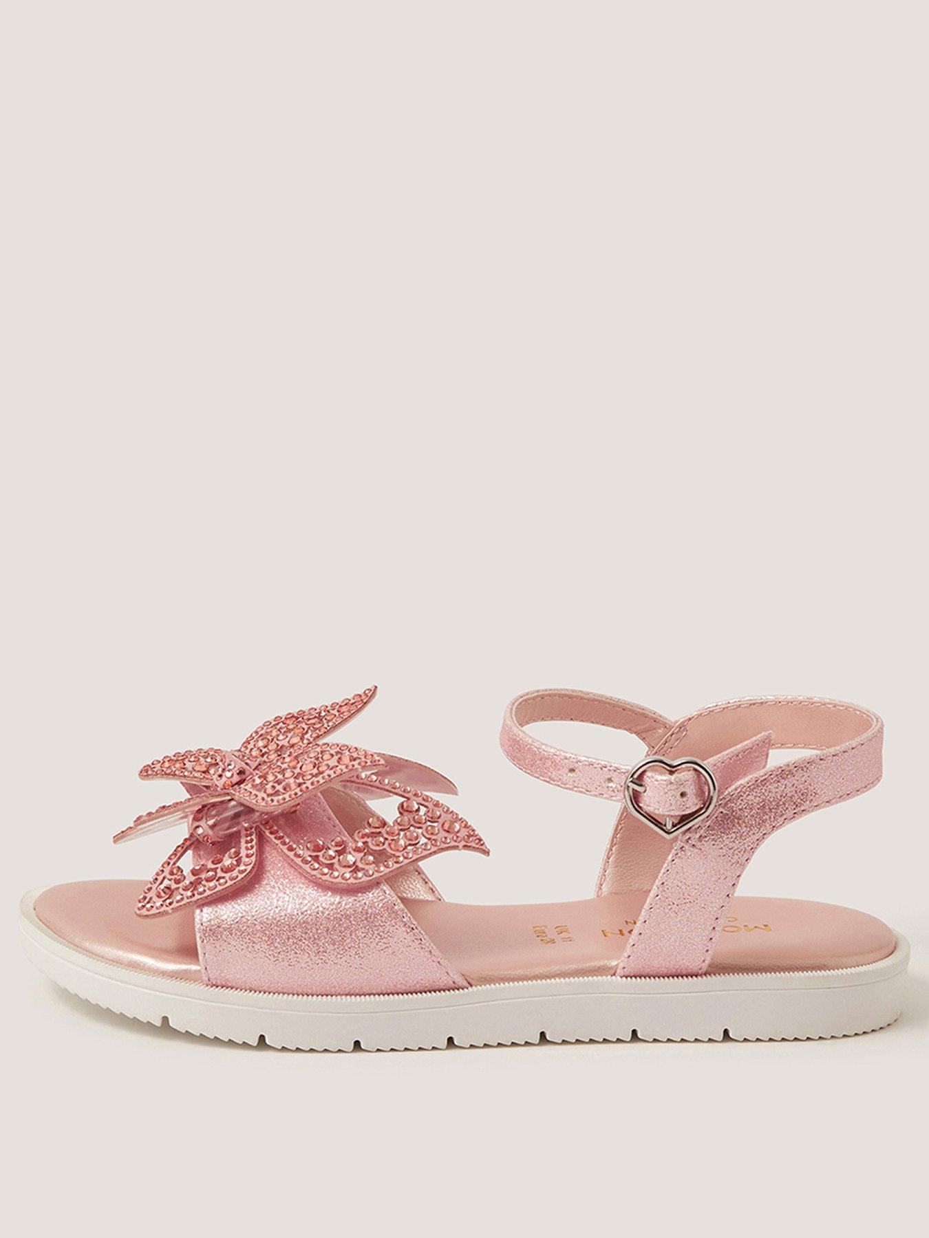 Image 2 of 3 of Monsoon Girls Bling Butterfly Sandals - Pink