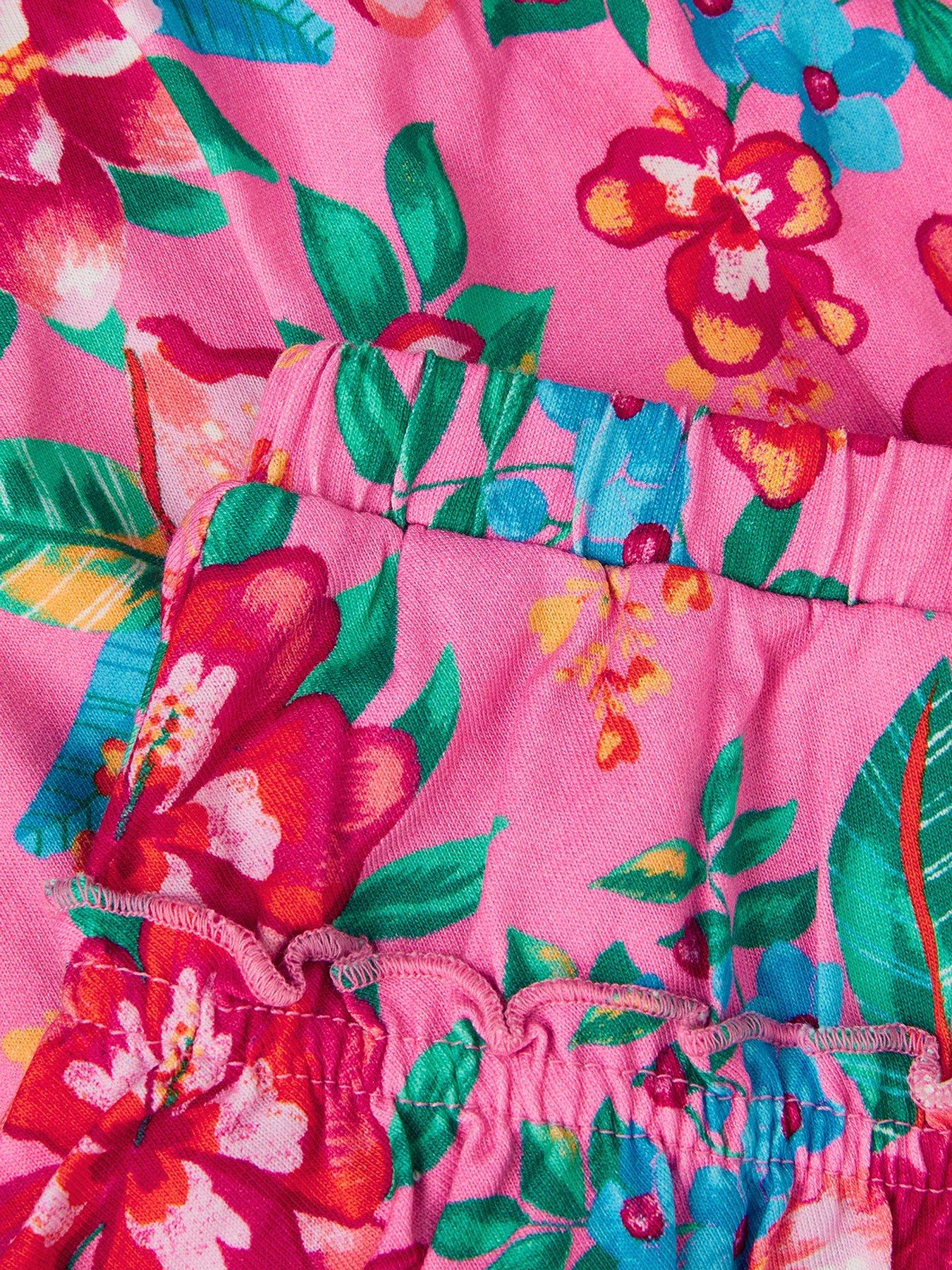 Image 4 of 4 of Monsoon Girls Tropical Jersey Skort Set - Pink