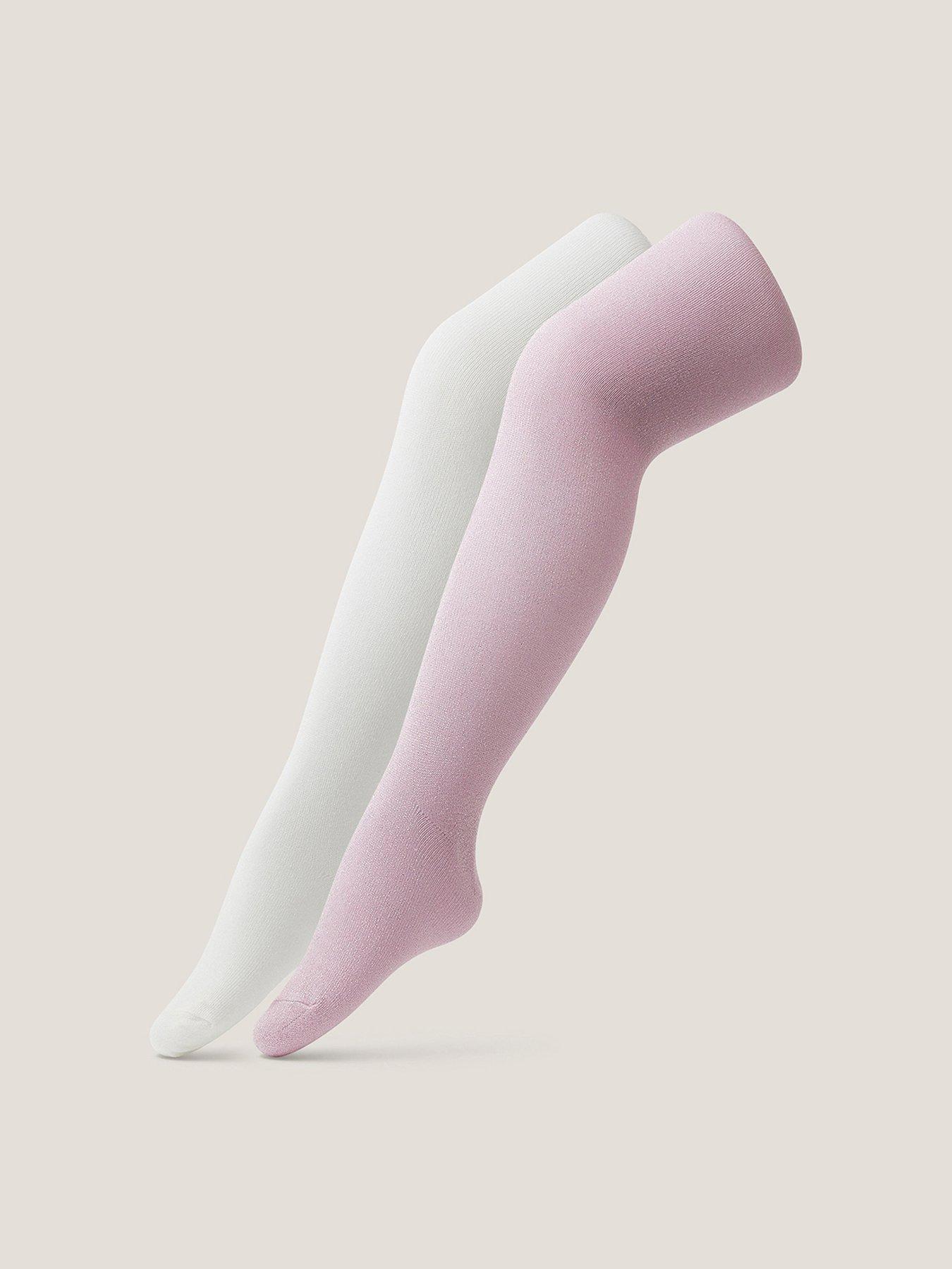 Image 2 of 2 of Monsoon Girls Frosted 2 Pack Tights - Multi