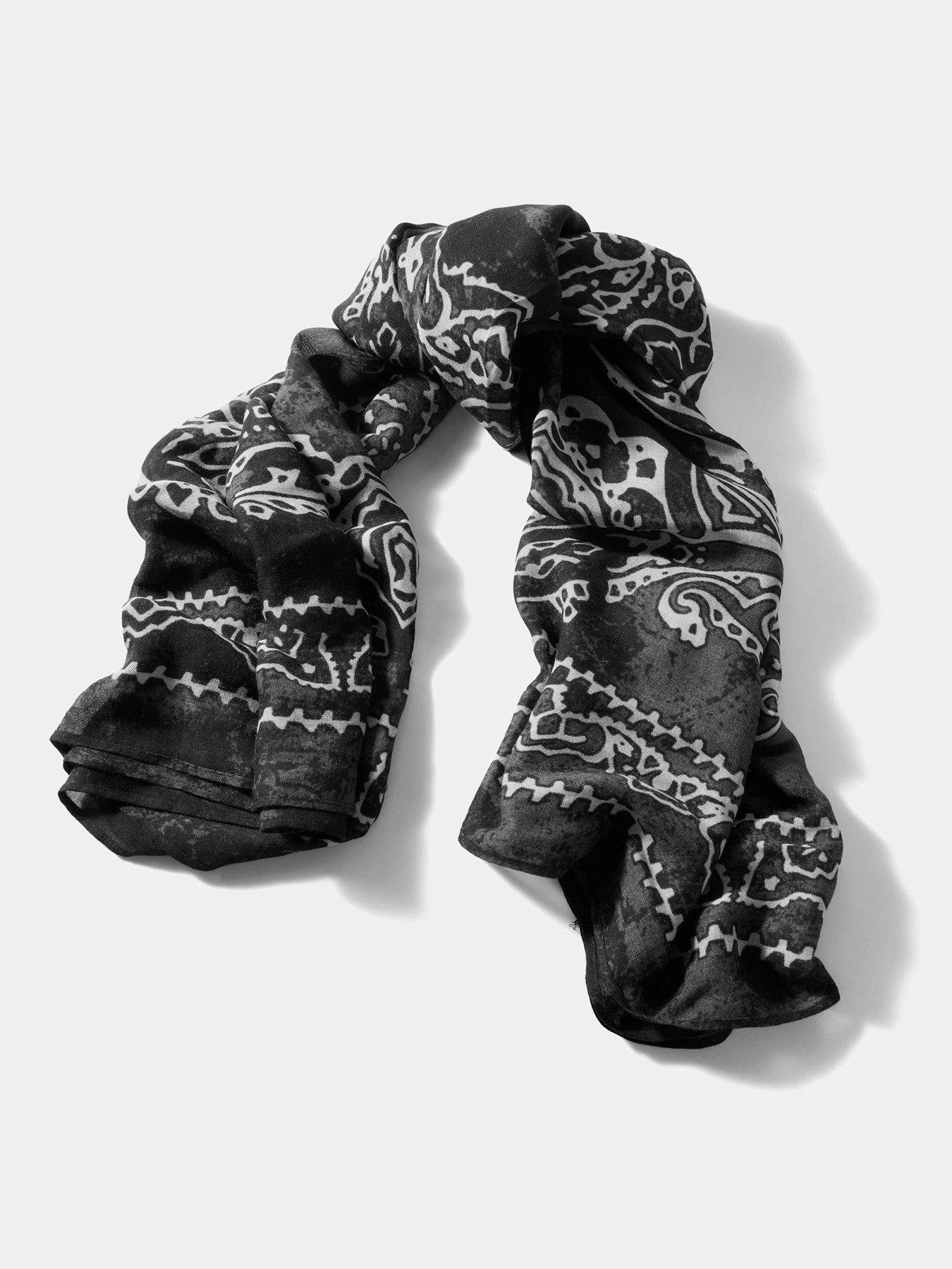 Image 4 of 4 of Mint Velvet Black Bandana Scarf