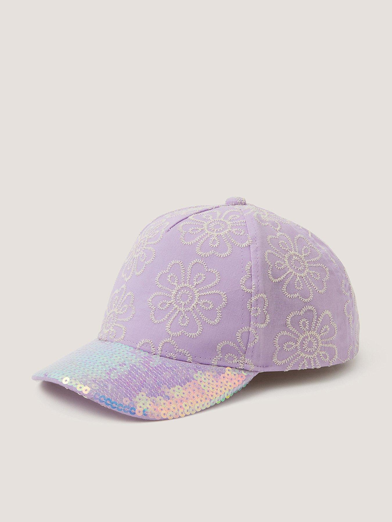 Monsoon Girls Embroidered Sparkle Hat - Light Purple