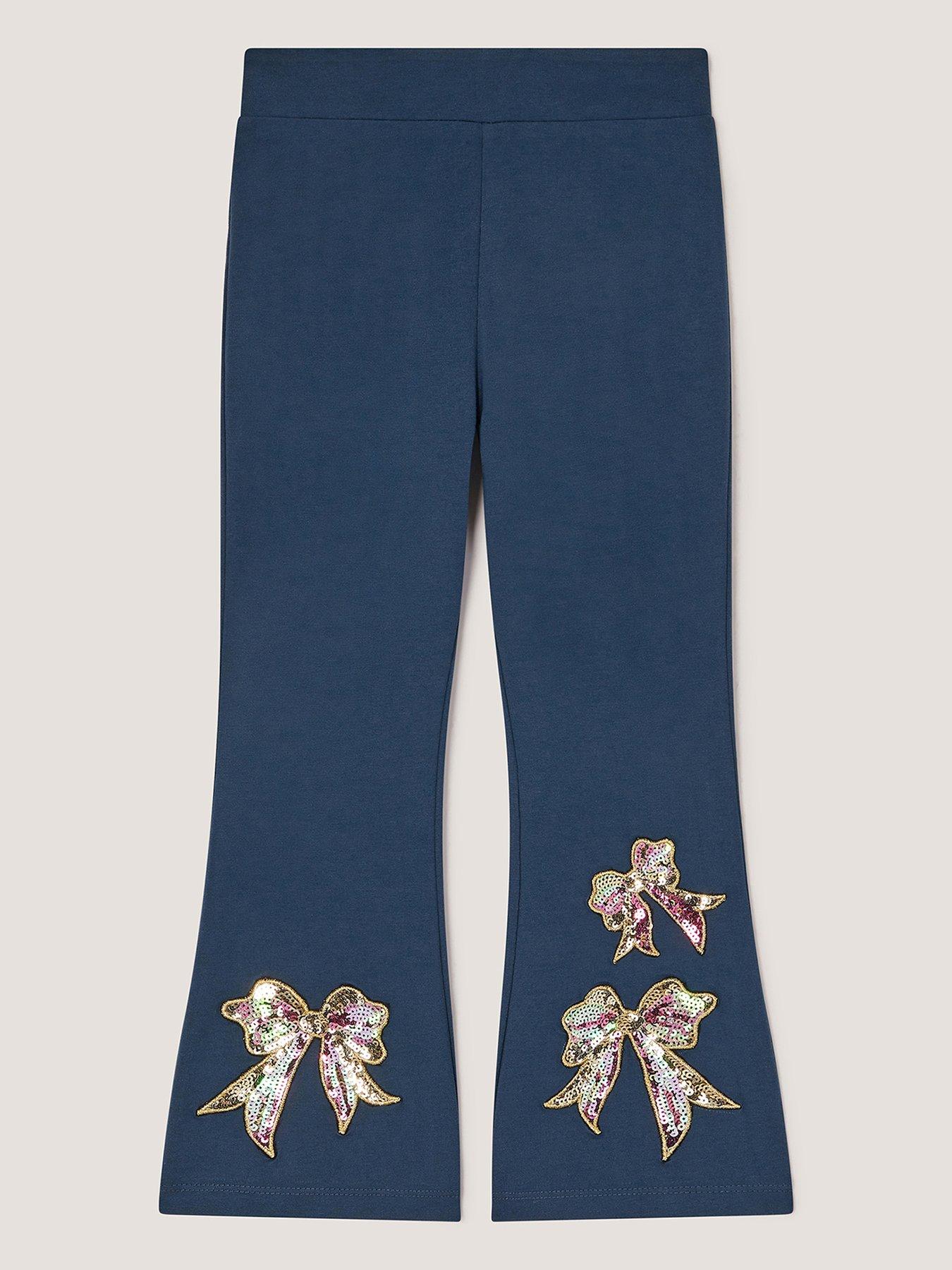 monsoon-girls-sequin-bow-embroidered-kick-leggings-navyfront
