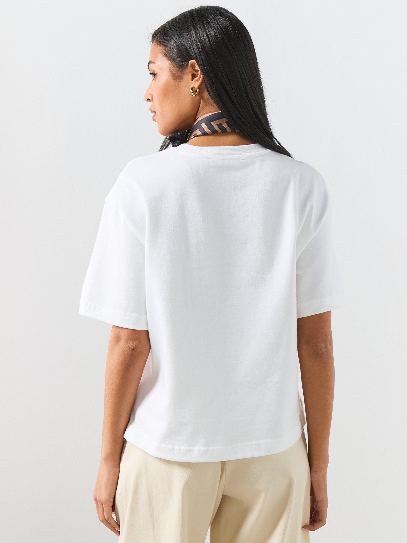 Image 2 of 6 of Mango Oversized Cotton T-shirt - White