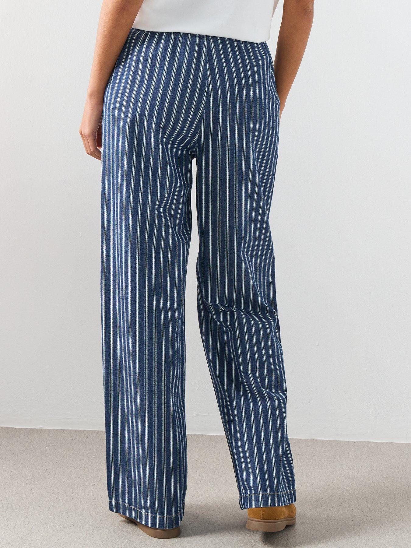 Image 2 of 6 of Mango Striped Jeans - Blue