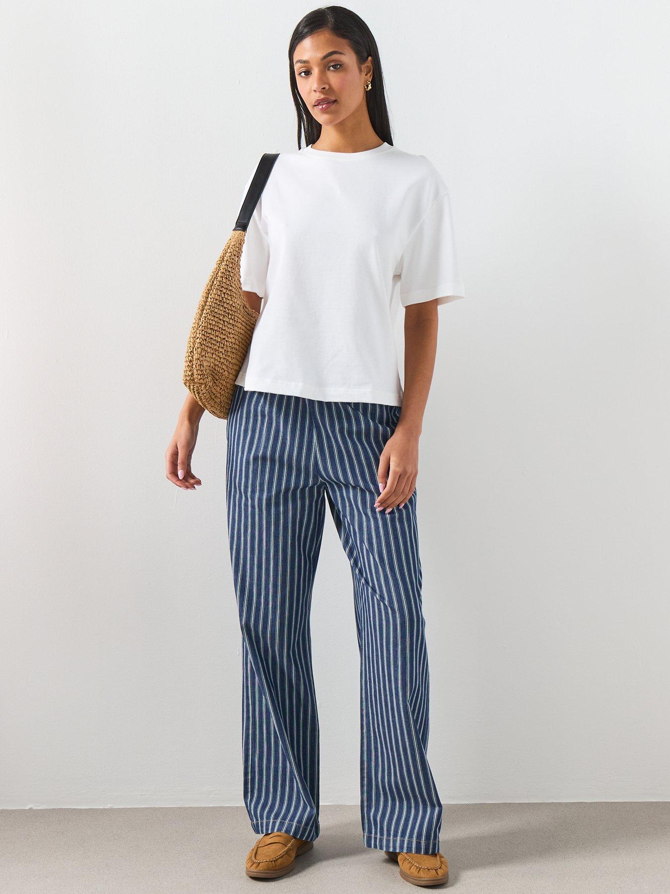 Image 3 of 6 of Mango Striped Jeans - Blue