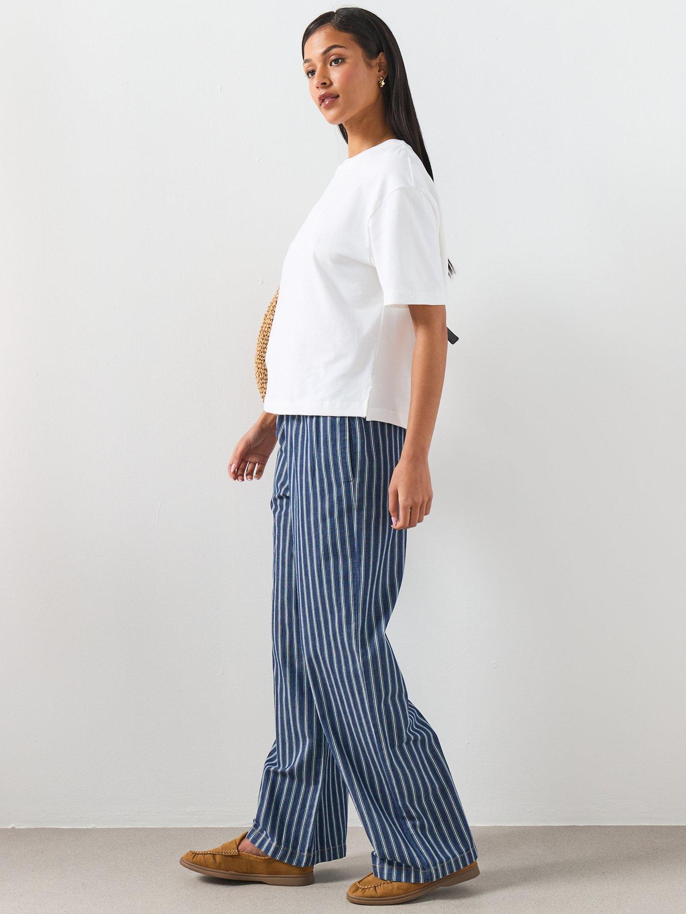 Image 5 of 6 of Mango Striped Jeans - Blue