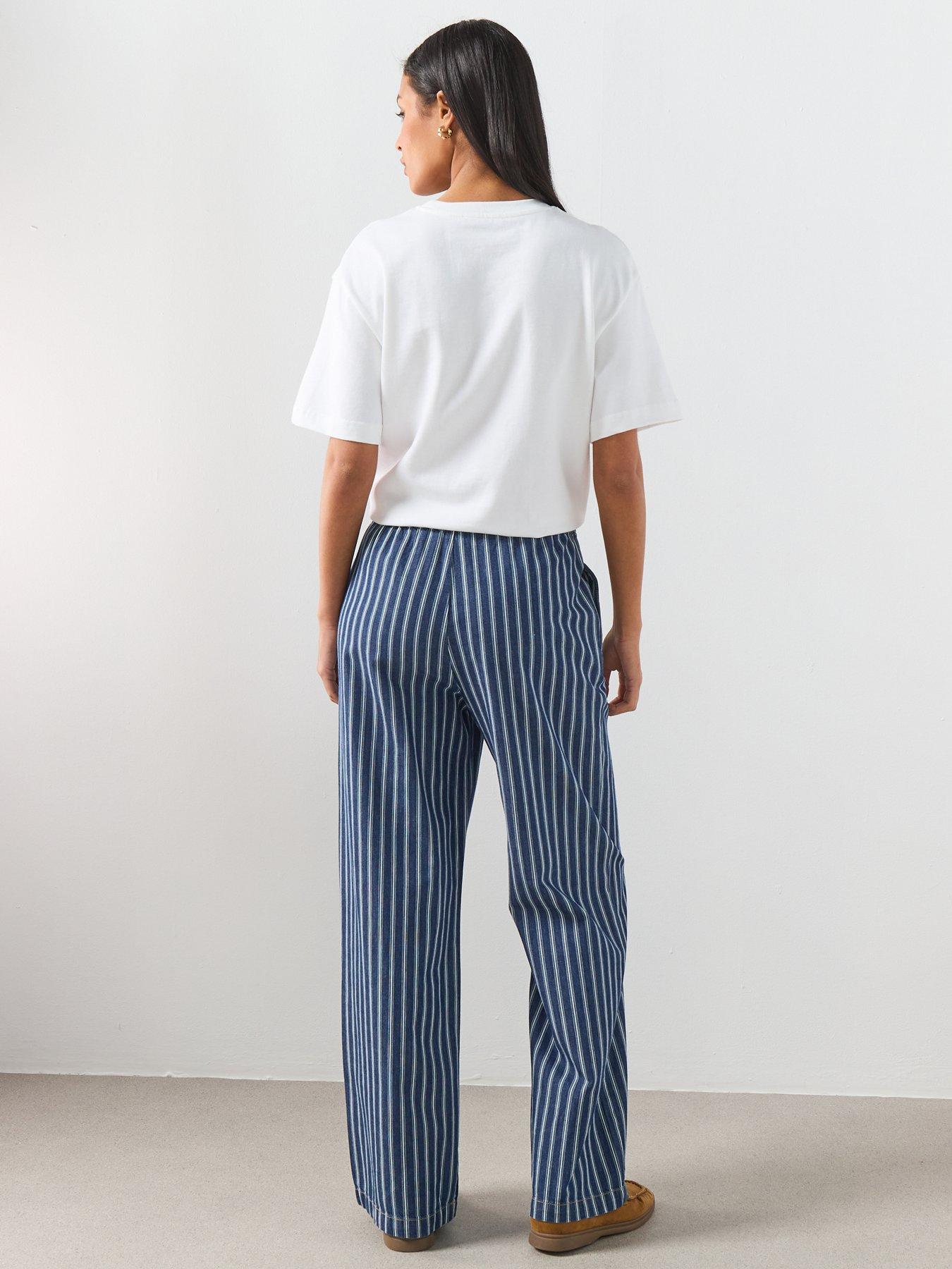 Image 6 of 6 of Mango Striped Jeans - Blue