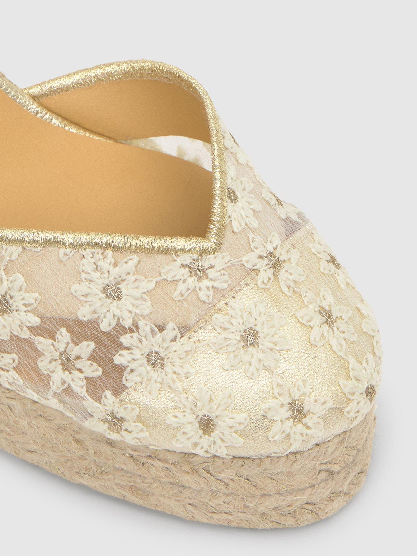 Image 4 of 5 of CASTANER Flower Emboridered Chunky Sandal