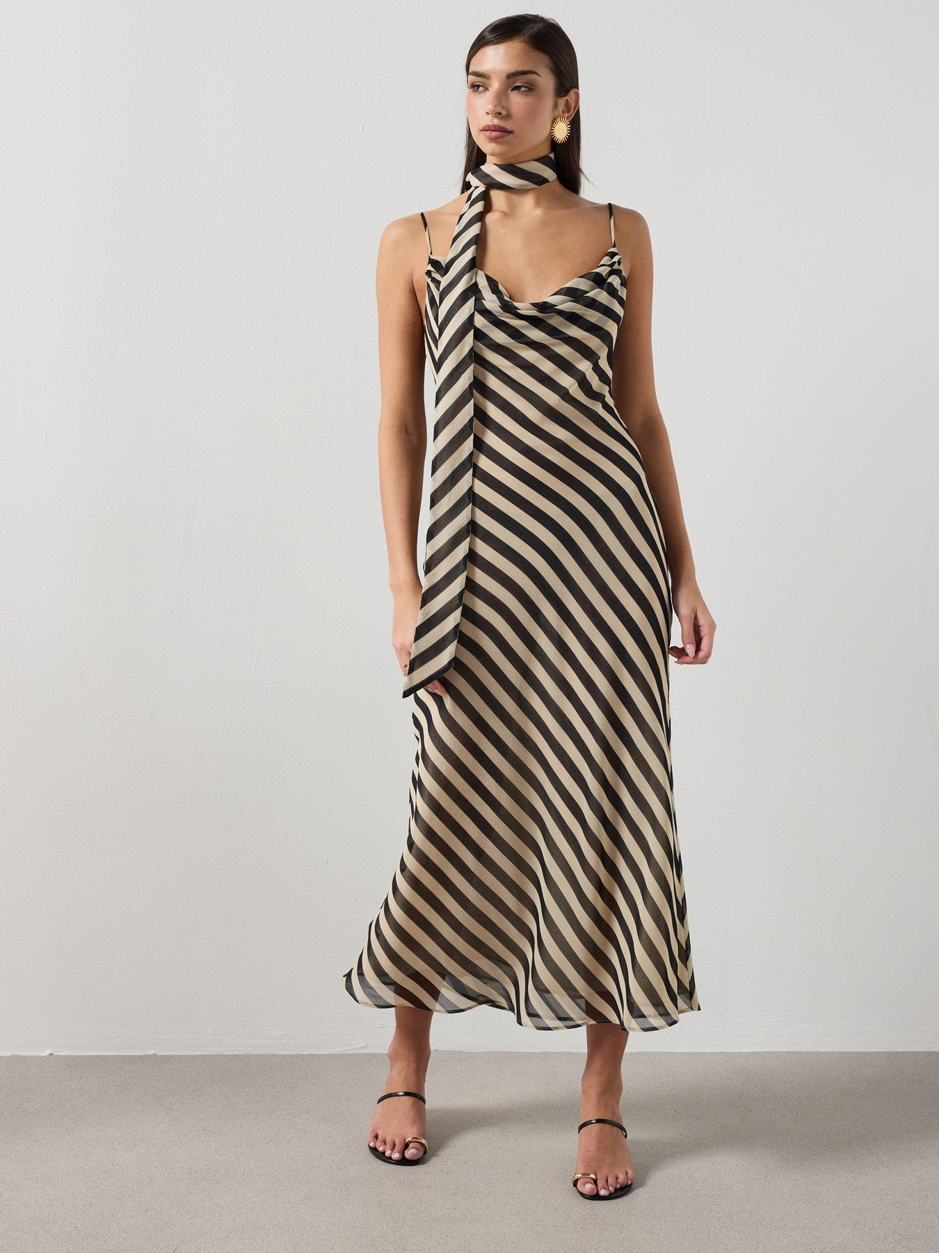 mango-printed-slip-dress-with-foulard-blackback