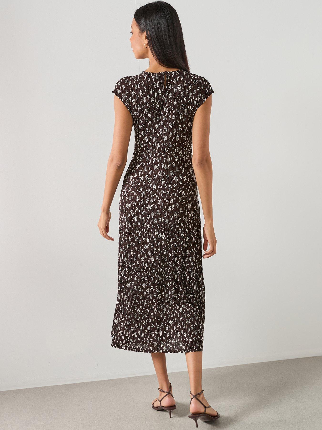 mango-floral-print-midi-dress-brownstillFront