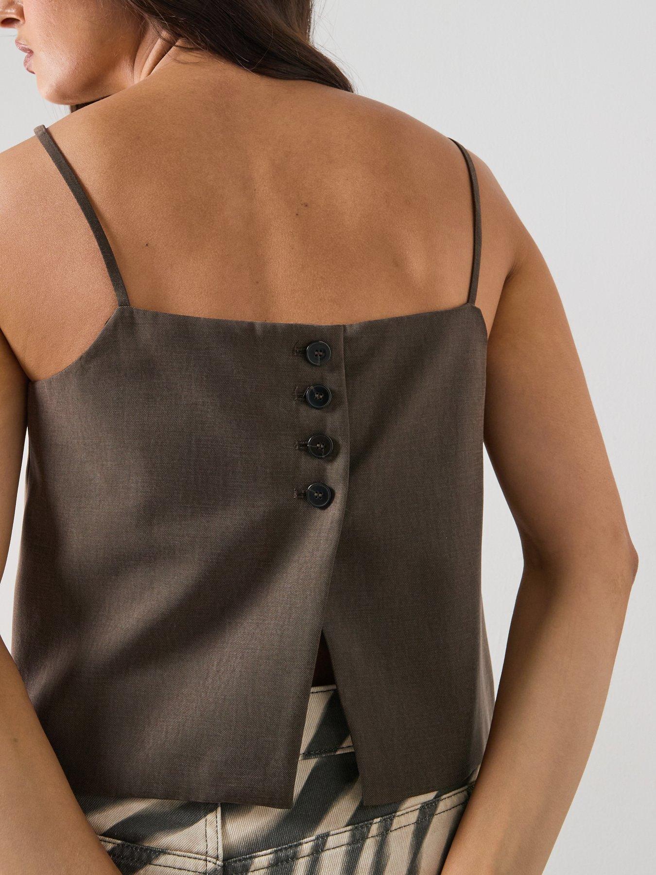 mango-lyocell-suit-waistcoat-brownoutfit
