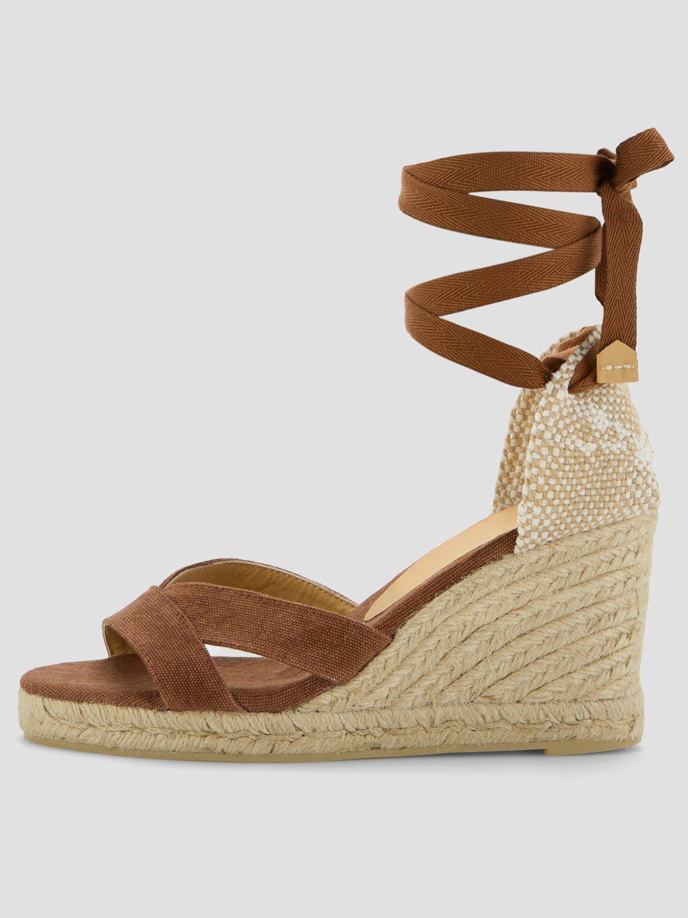 Image 1 of 7 of CASTANER Suede Open Toe Wedge