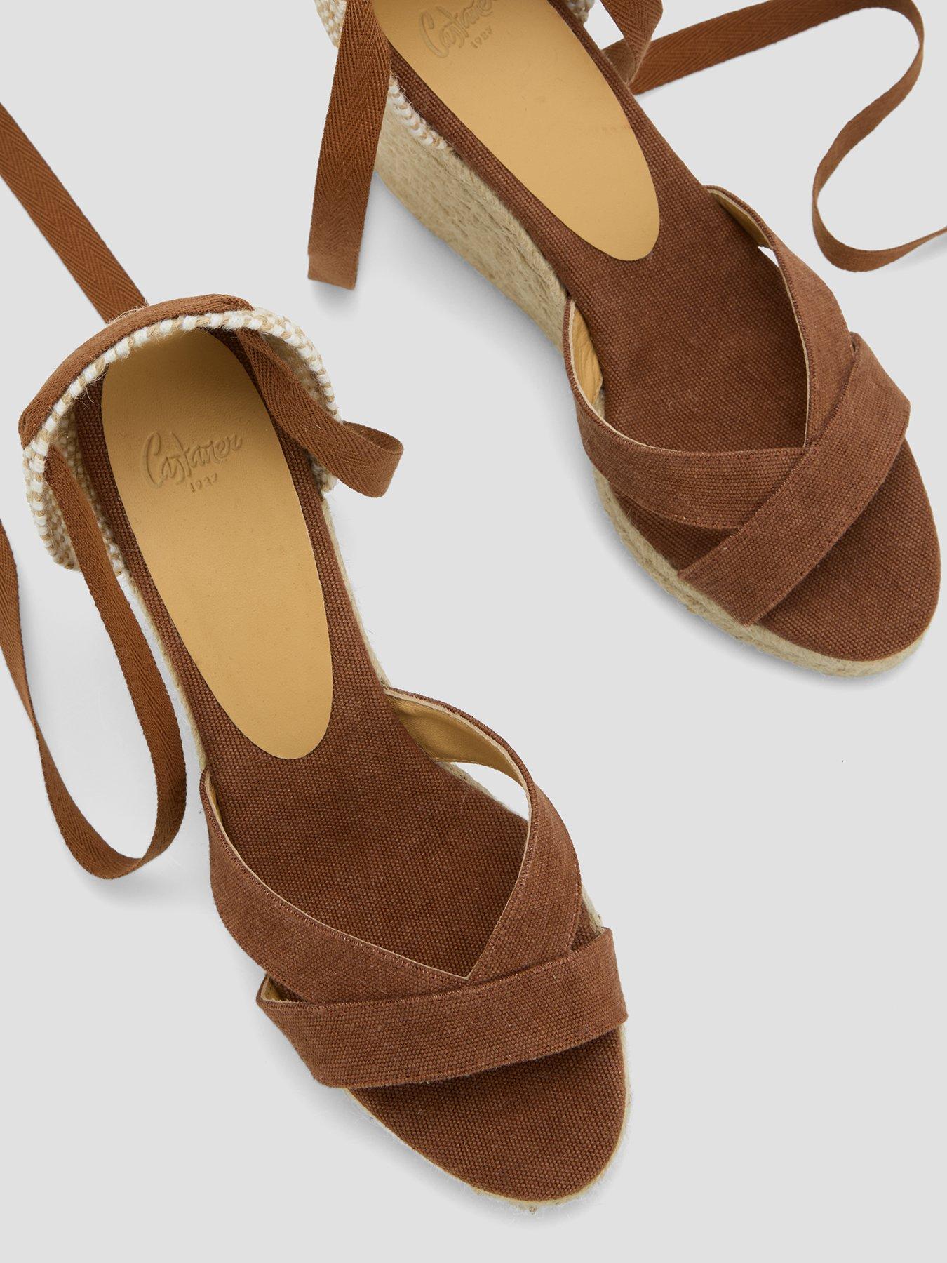 Image 4 of 7 of CASTANER Suede Open Toe Wedge