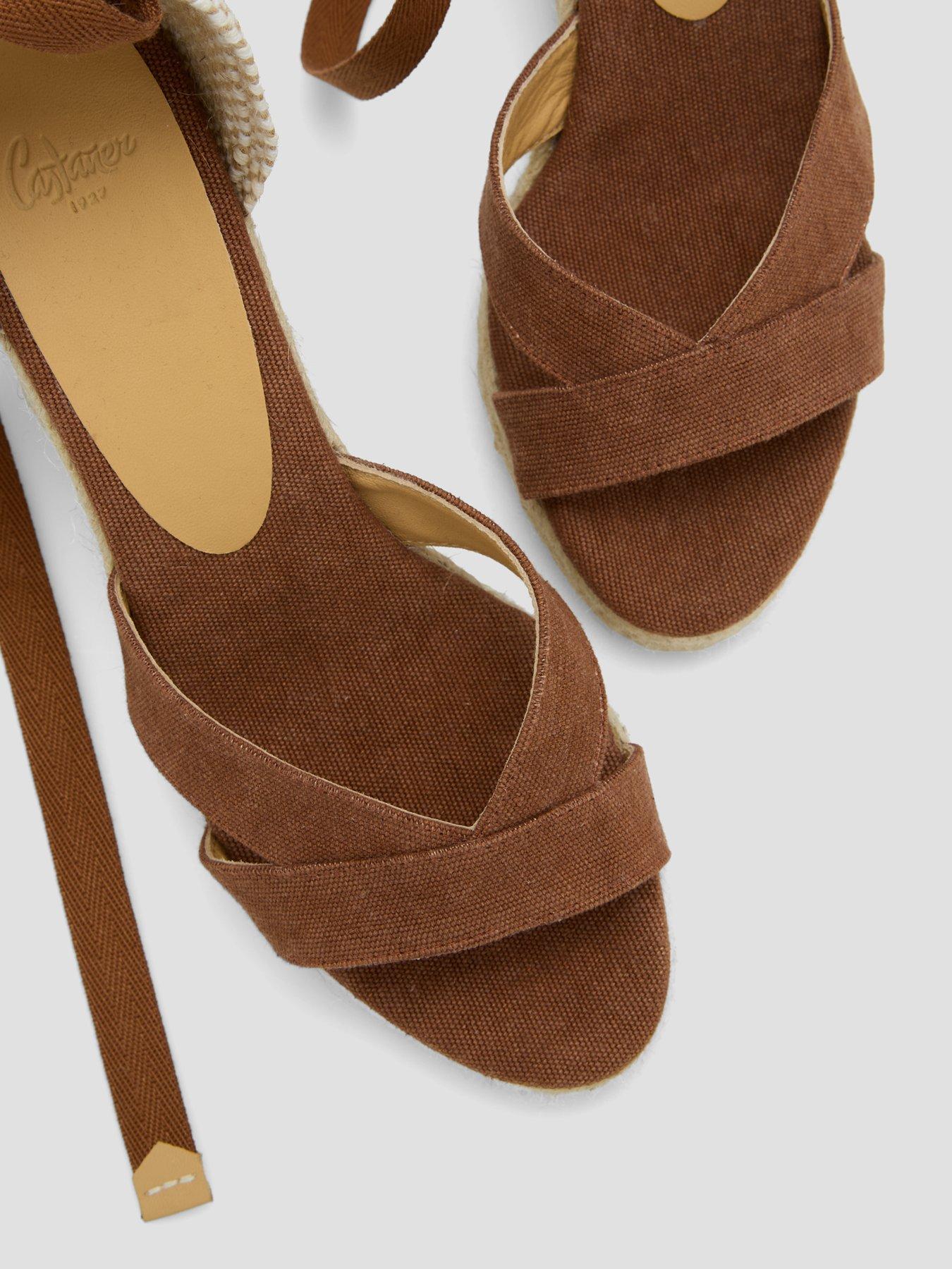 Image 6 of 7 of CASTANER Suede Open Toe Wedge