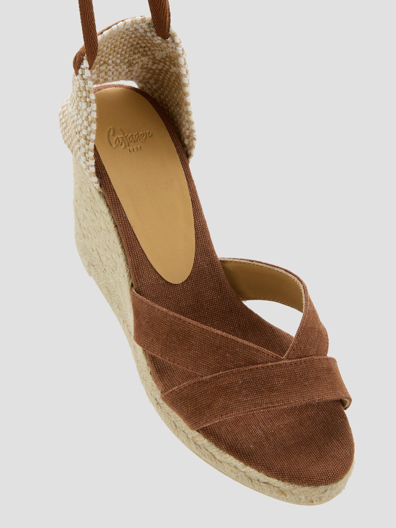 Image 7 of 7 of CASTANER Suede Open Toe Wedge