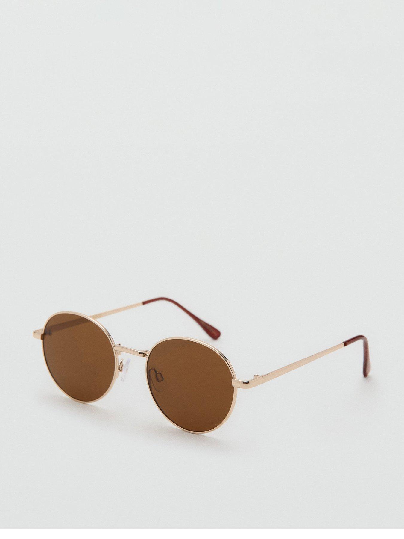Mango Round Metal-Frame Sunglasses - Gold