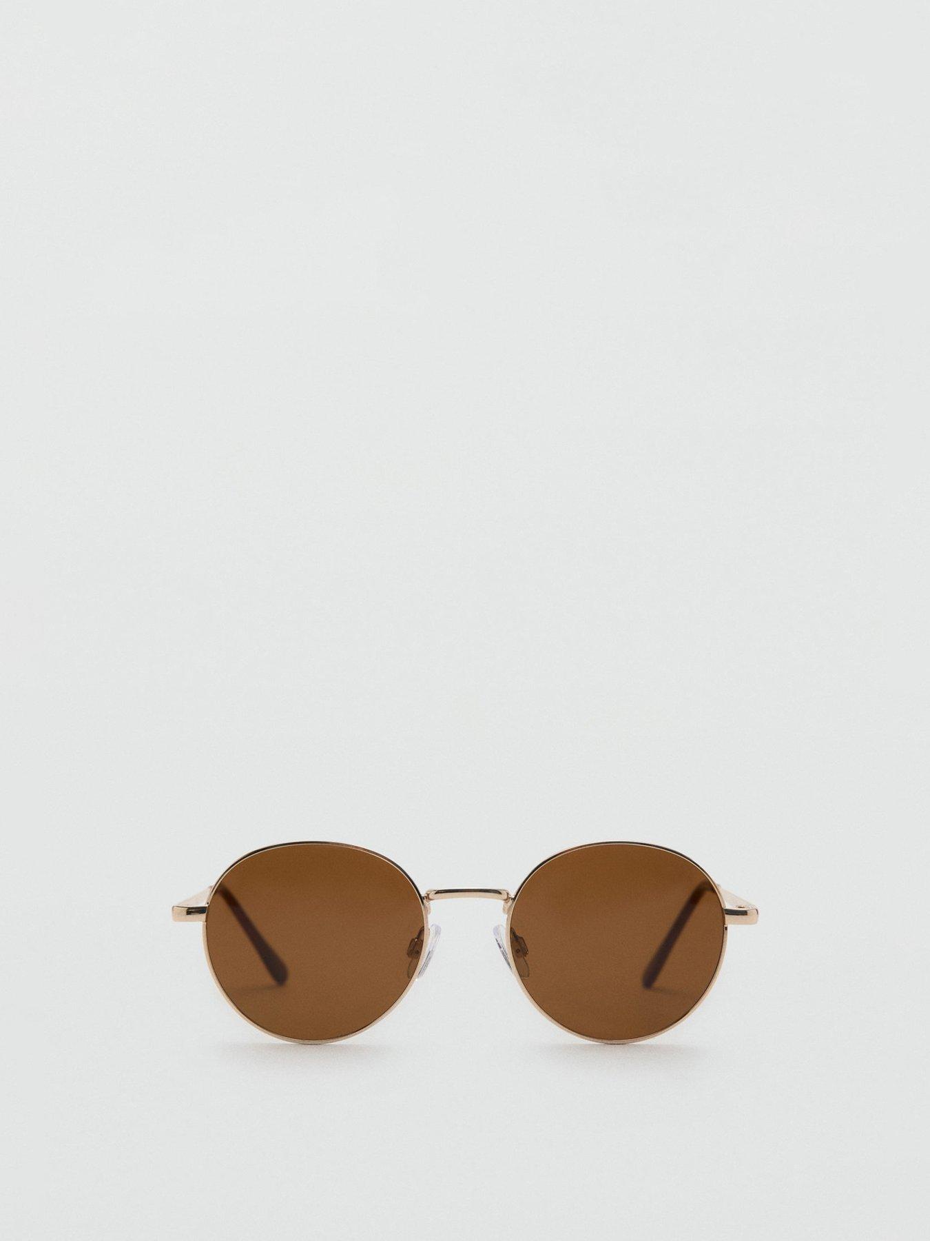 Image 2 of 4 of Mango Round Metal-frame Sunglasses - Gold