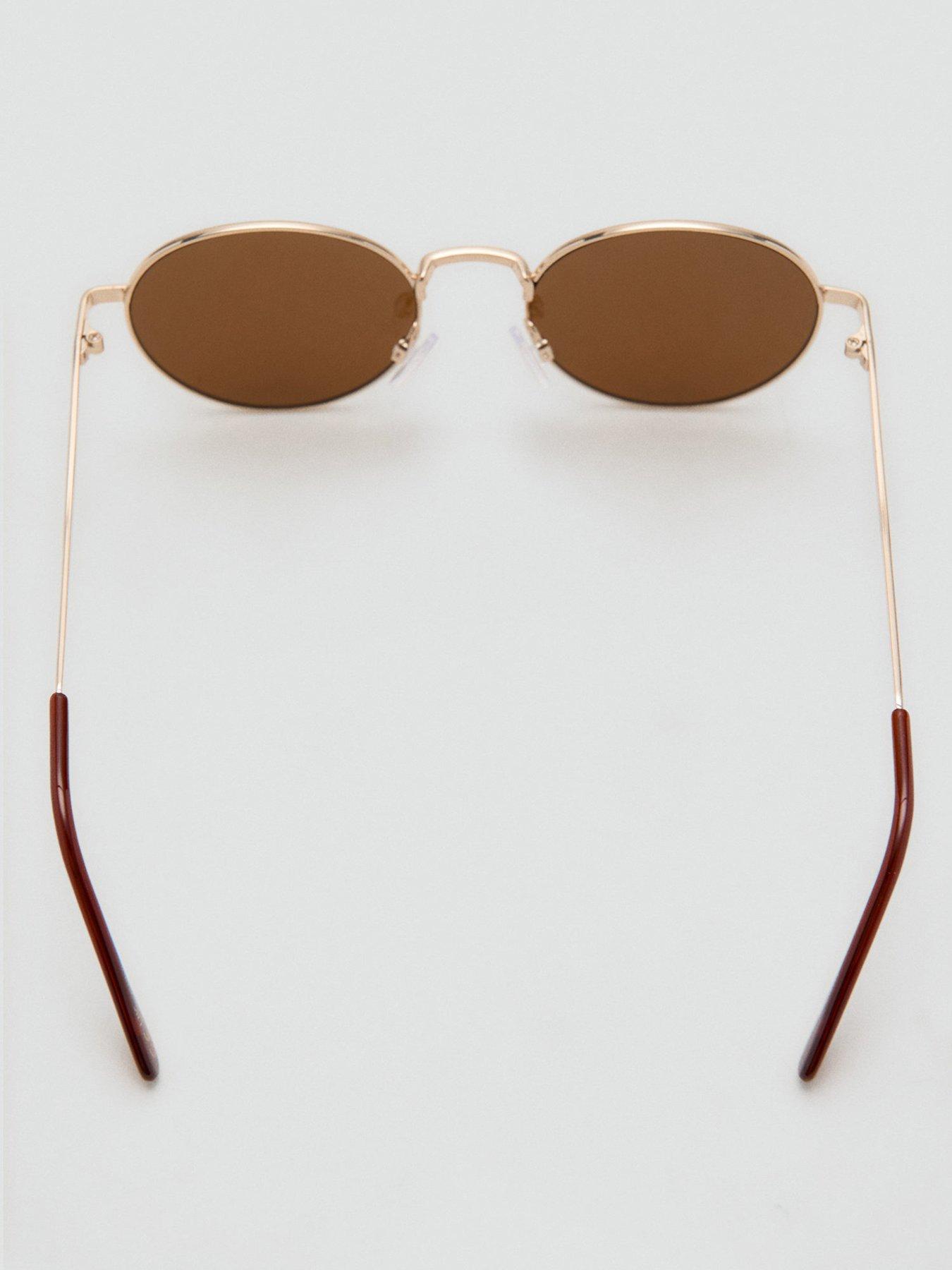 Image 4 of 4 of Mango Round Metal-frame Sunglasses - Gold