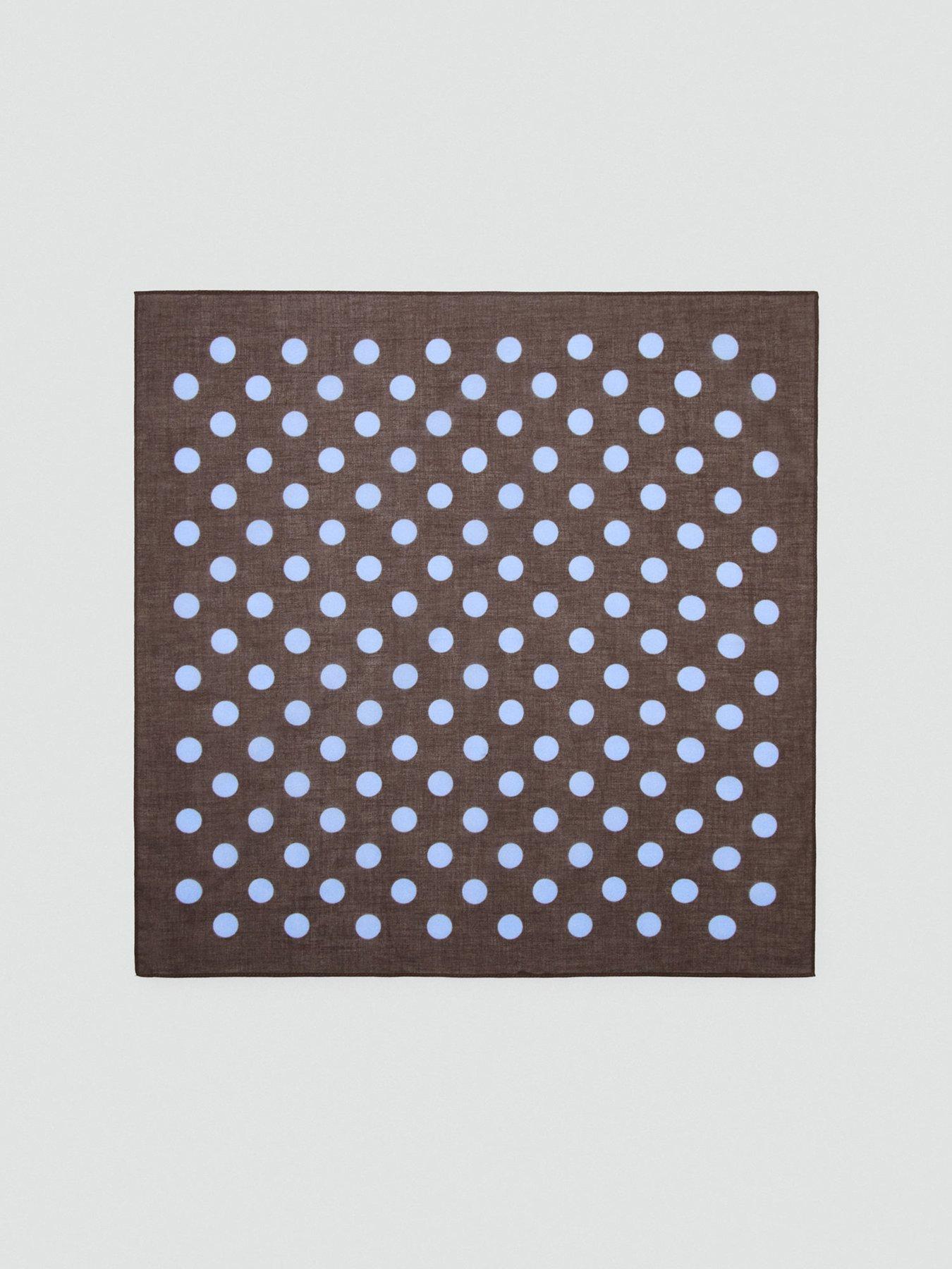 Image 3 of 3 of Mango Polka Dot Print Scarf - Brown