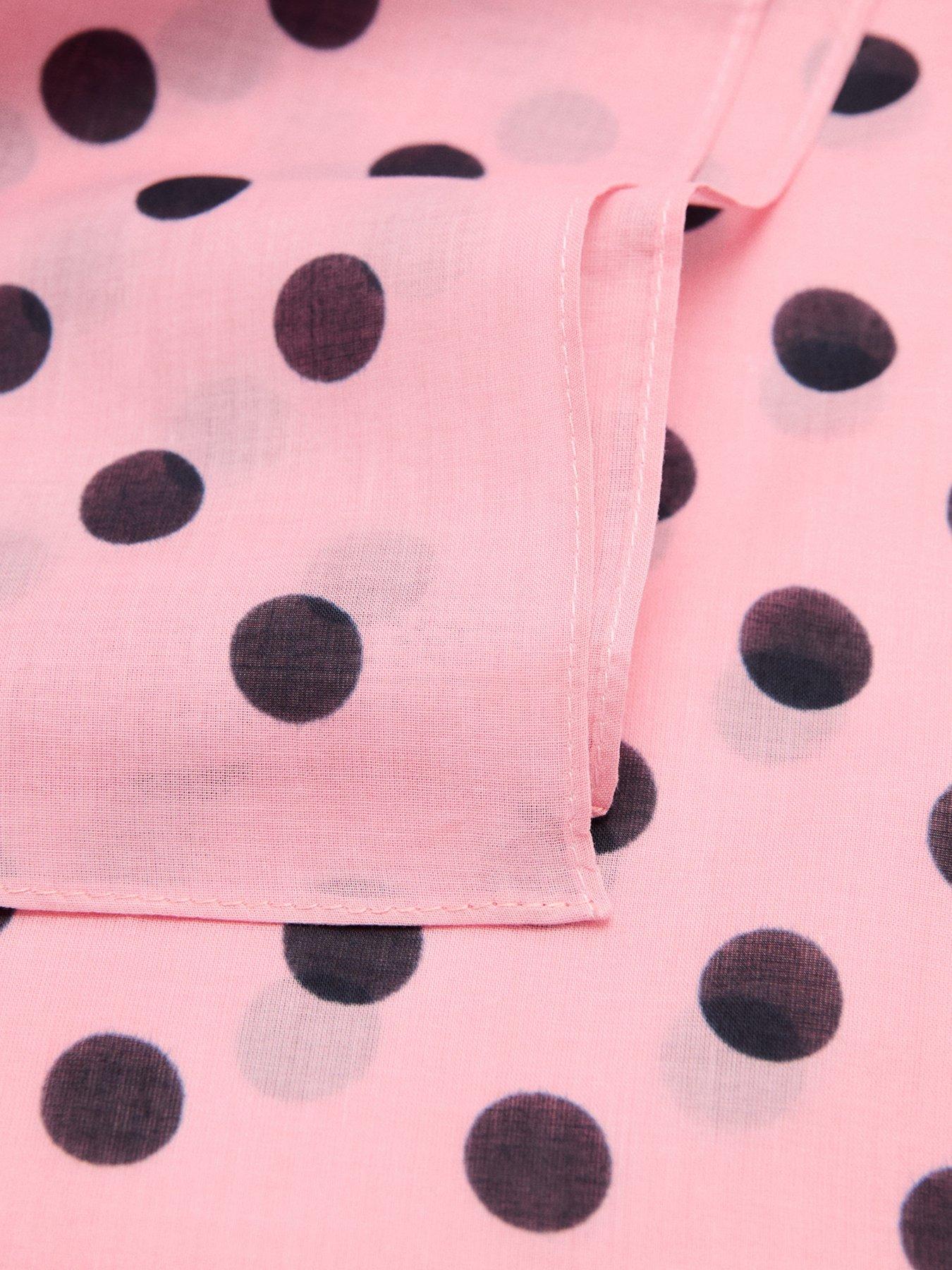 mango-polka-dot-print-scarf-pinkstillFront