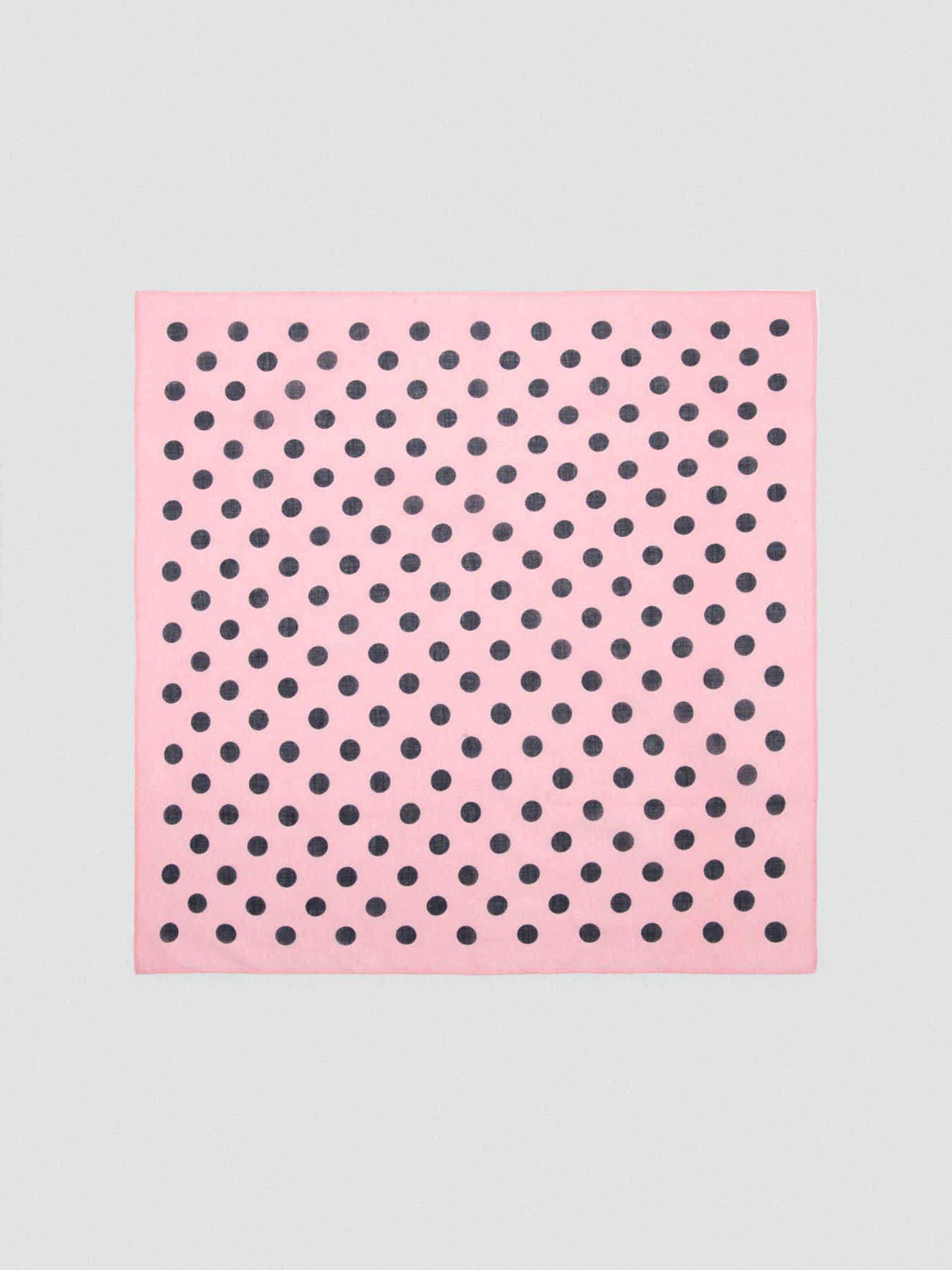 mango-polka-dot-print-scarf-pinkback