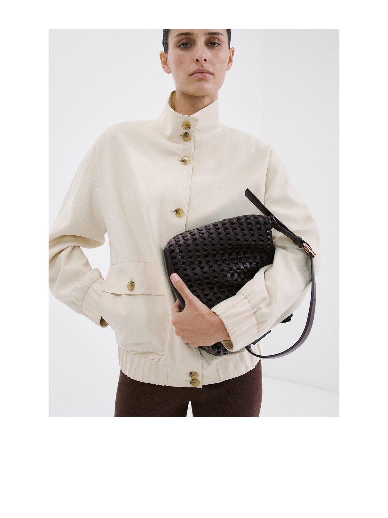 Mango Braided Shoulder Bag - Brown