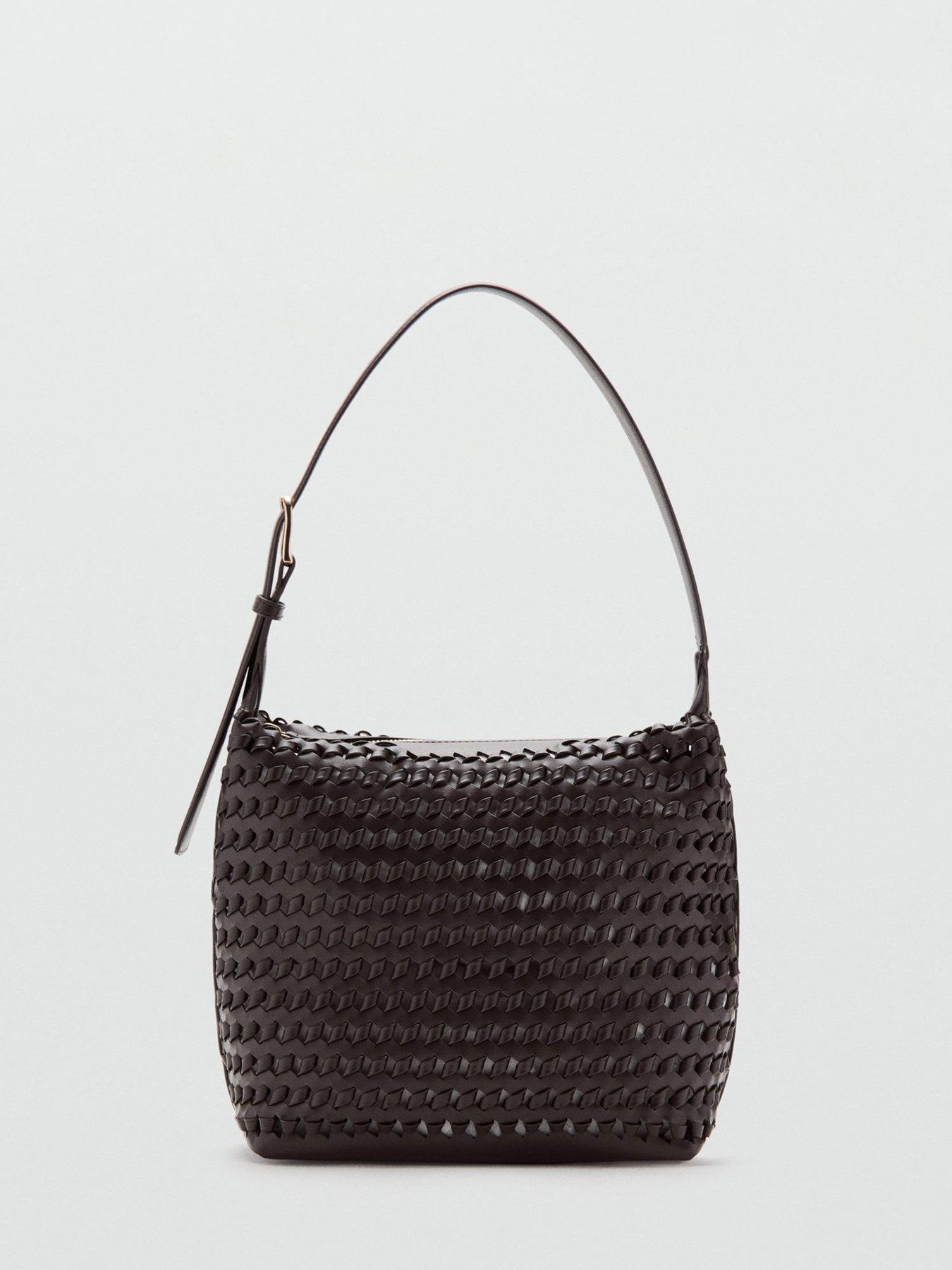 Image 2 of 6 of Mango Braided Shoulder Bag - Brown