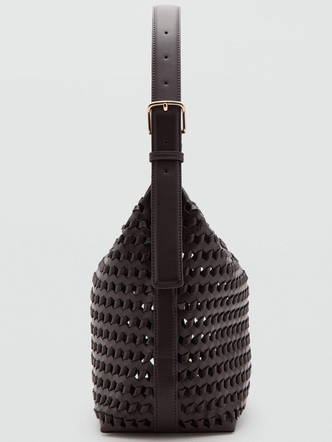 Image 6 of 6 of Mango Braided Shoulder Bag - Brown