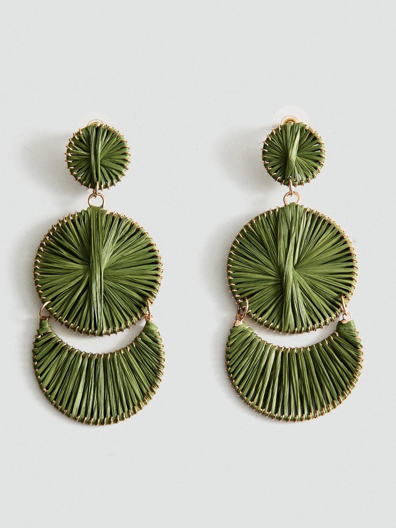 mango-long-earrings-with-circular-design-greenfront