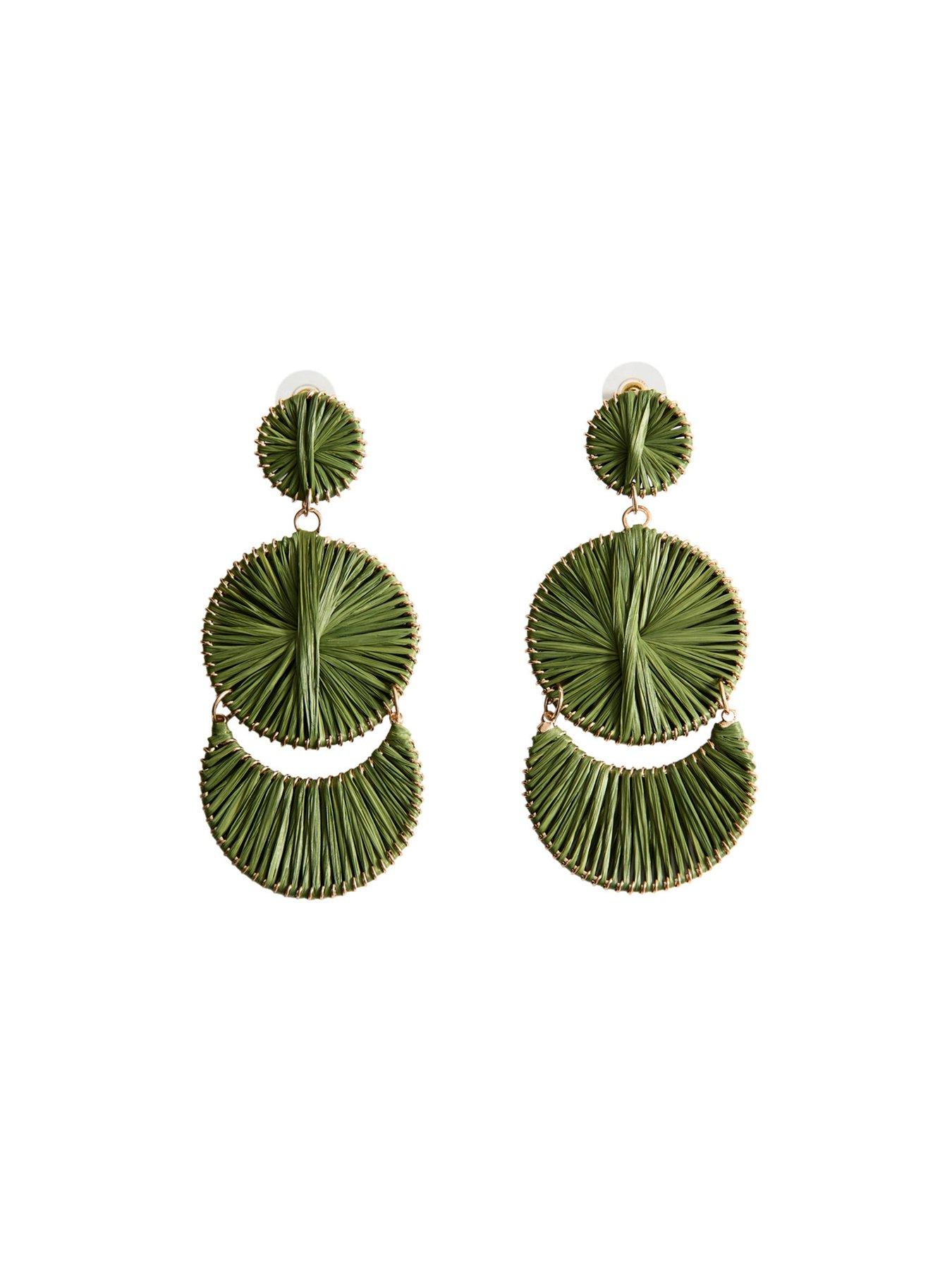 mango-long-earrings-with-circular-design-greenoutfit