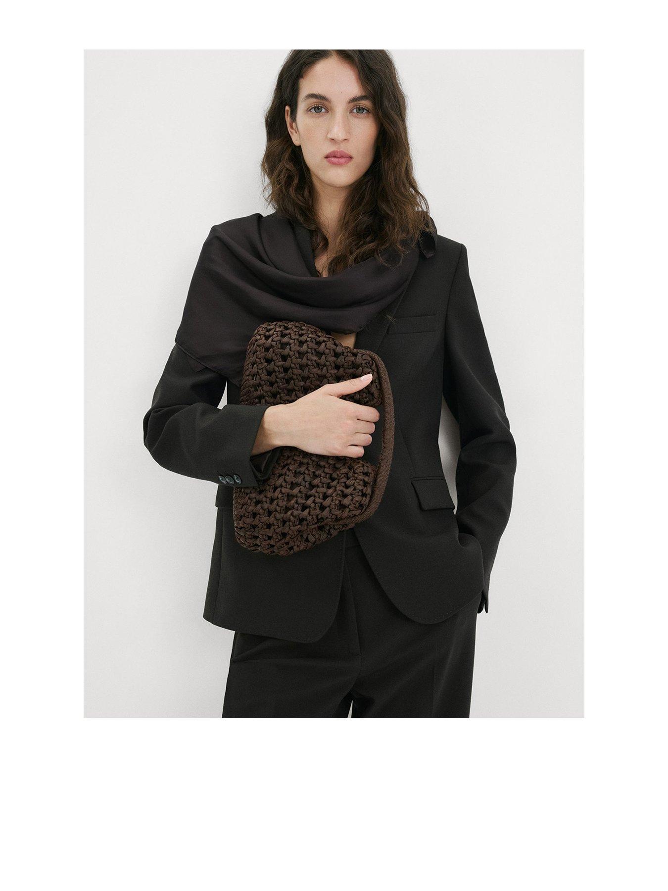 Mango Natural Fibre Handbag - Brown